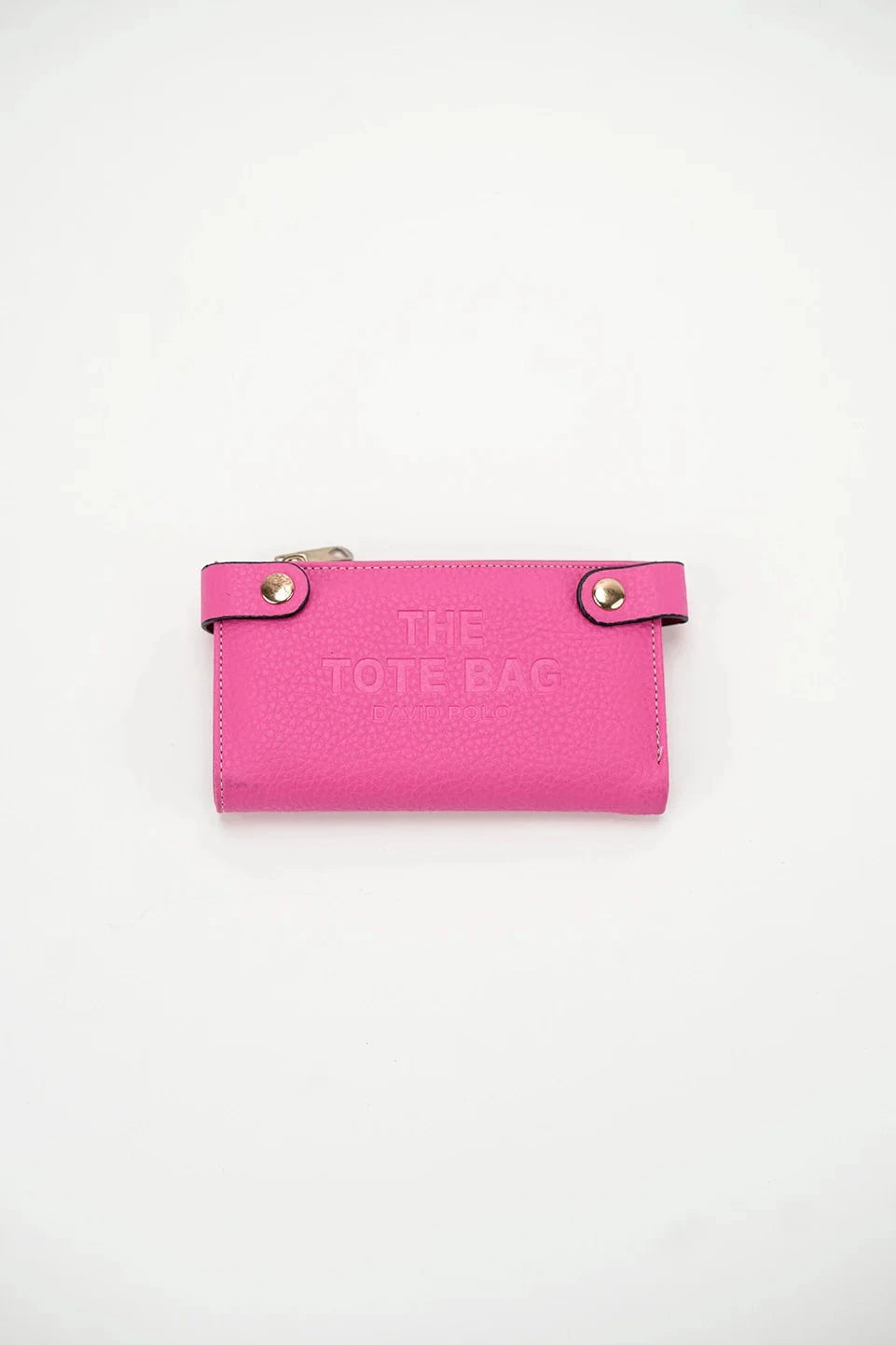 Small Fushia Wallet With One Zipper To Close