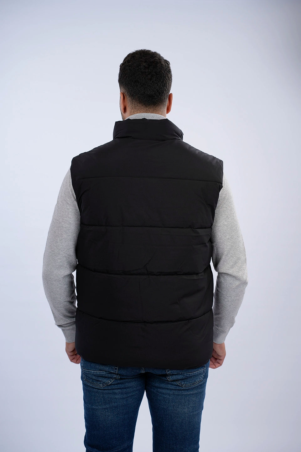 Tom Tailor Black Puffer Vest With A Logo