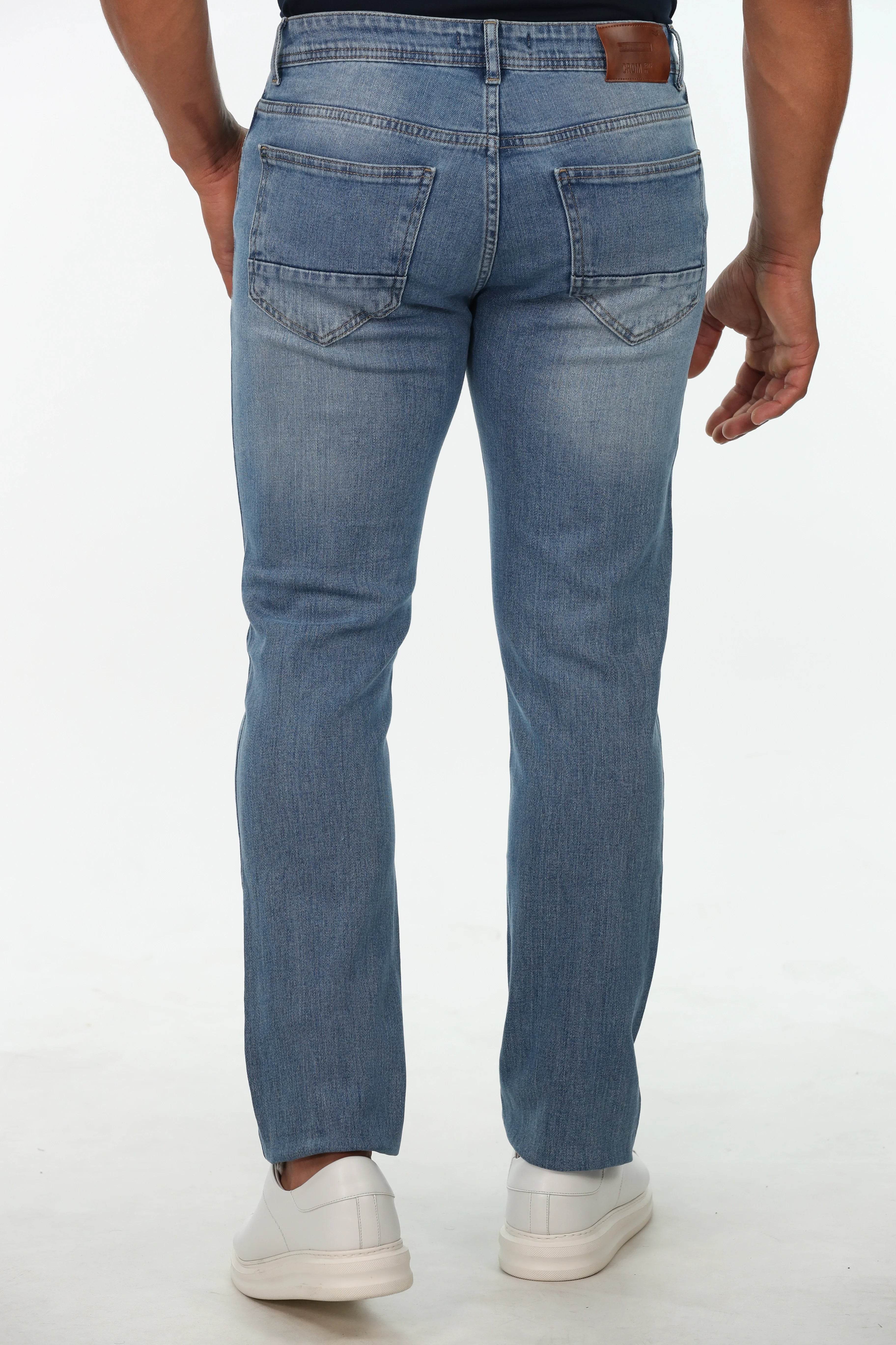 Slim Straight Light Denim Jeans