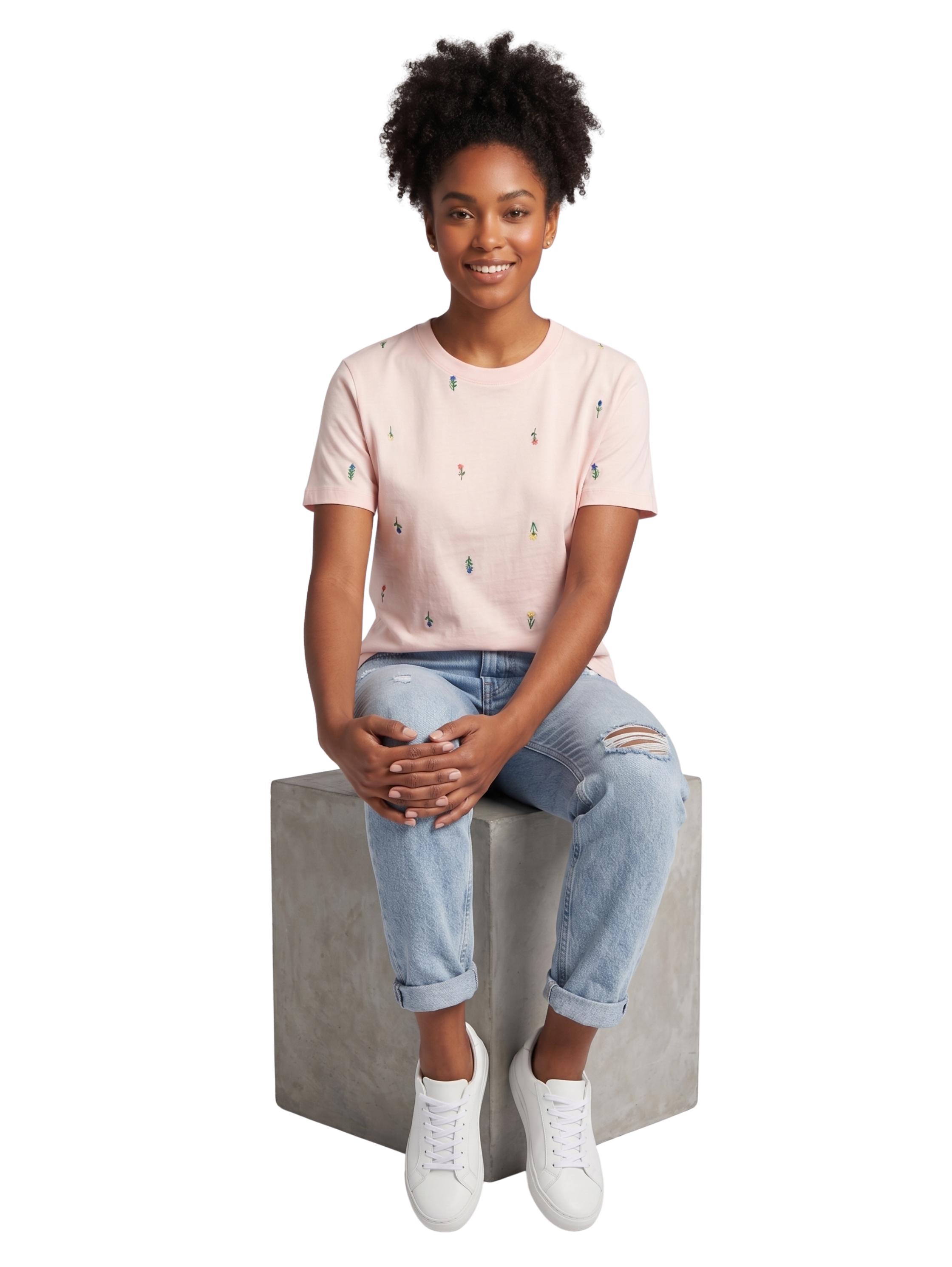 Short Sleeved Pink T-Shirt With Design
