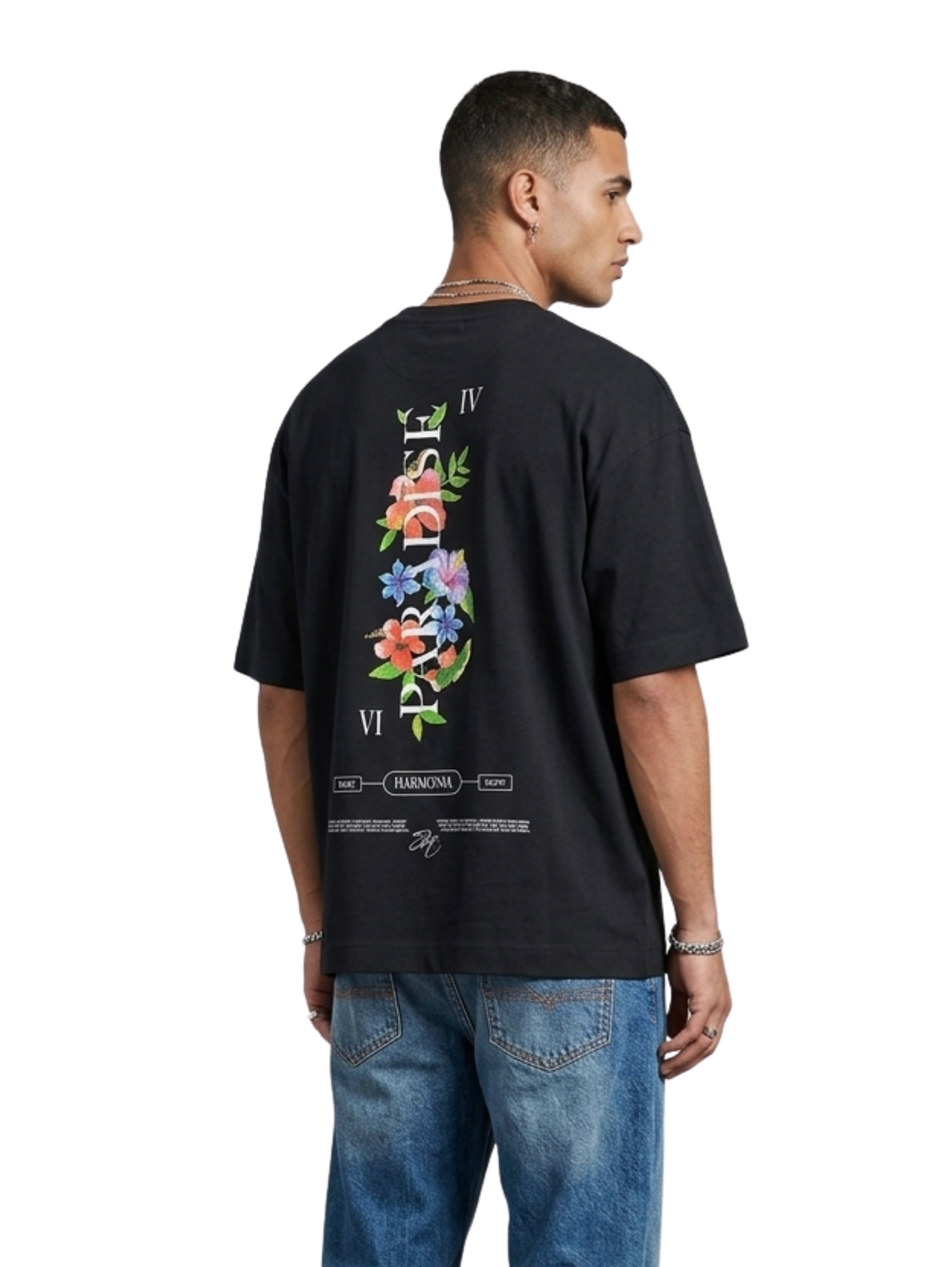 Oversized Black T-Shirt With Back Design