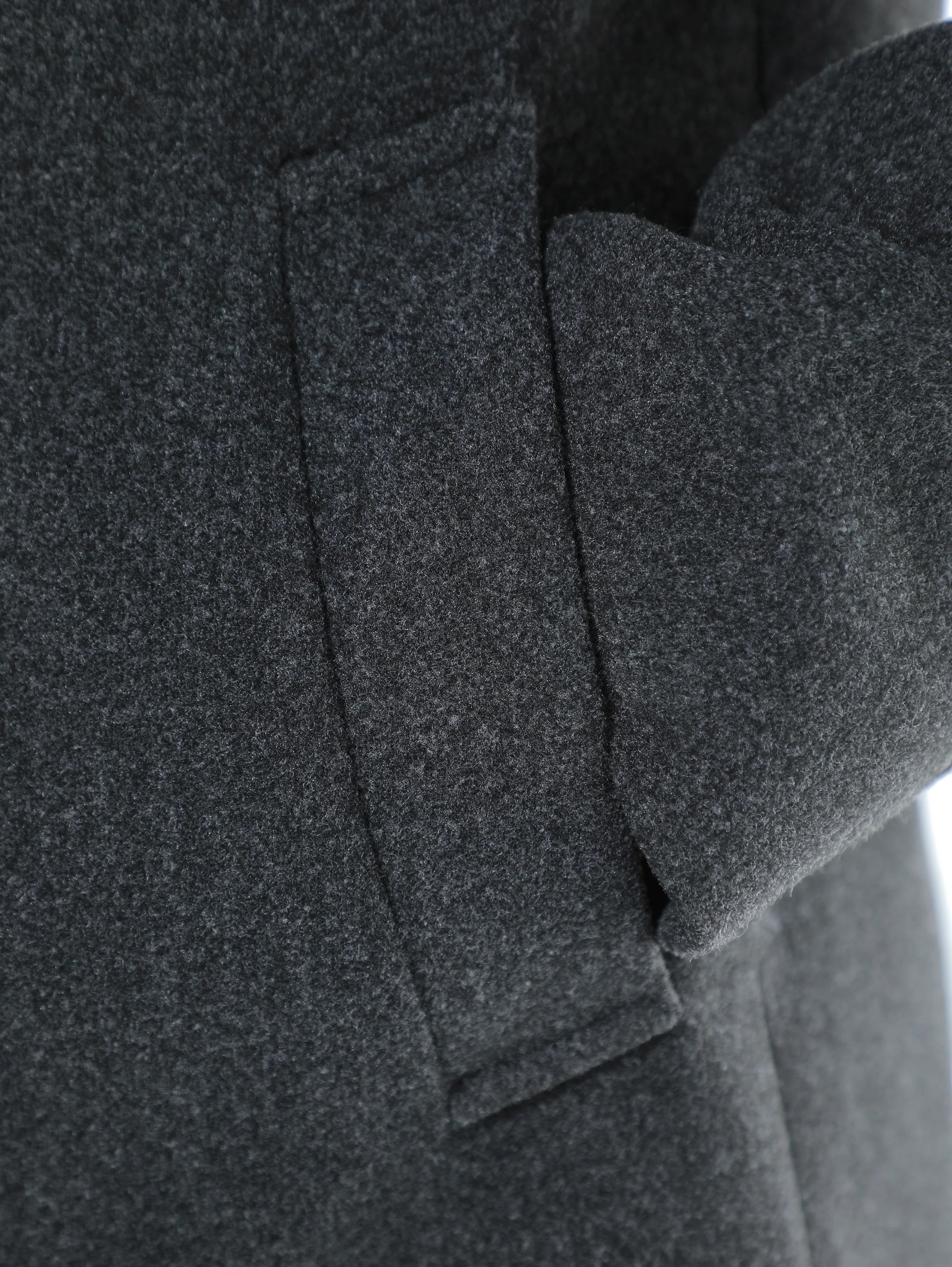 Dark Grey Casual Coat with Double Layer