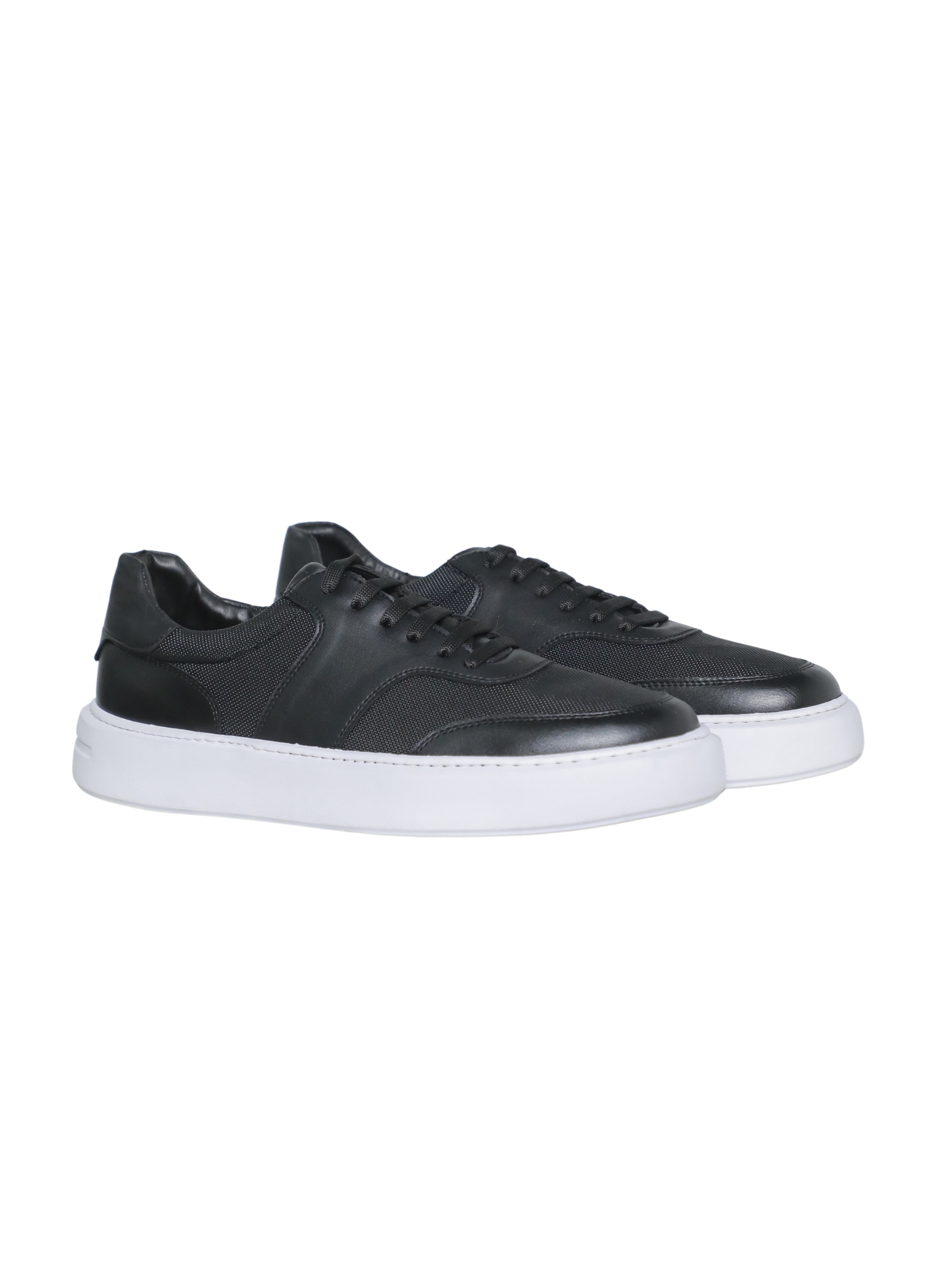 Black Casual Leather Sport Shoes
