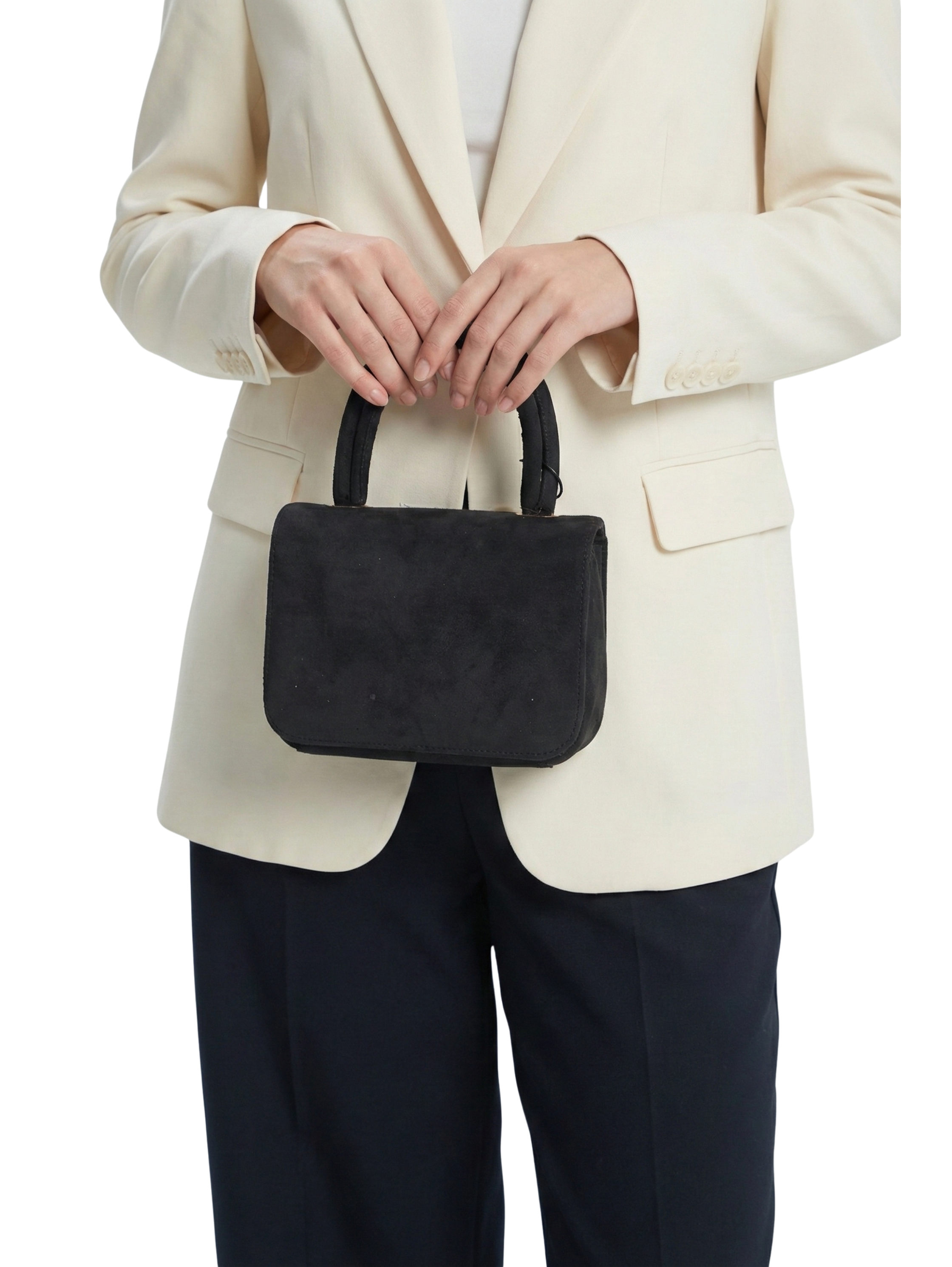 Top Handle Black Bag