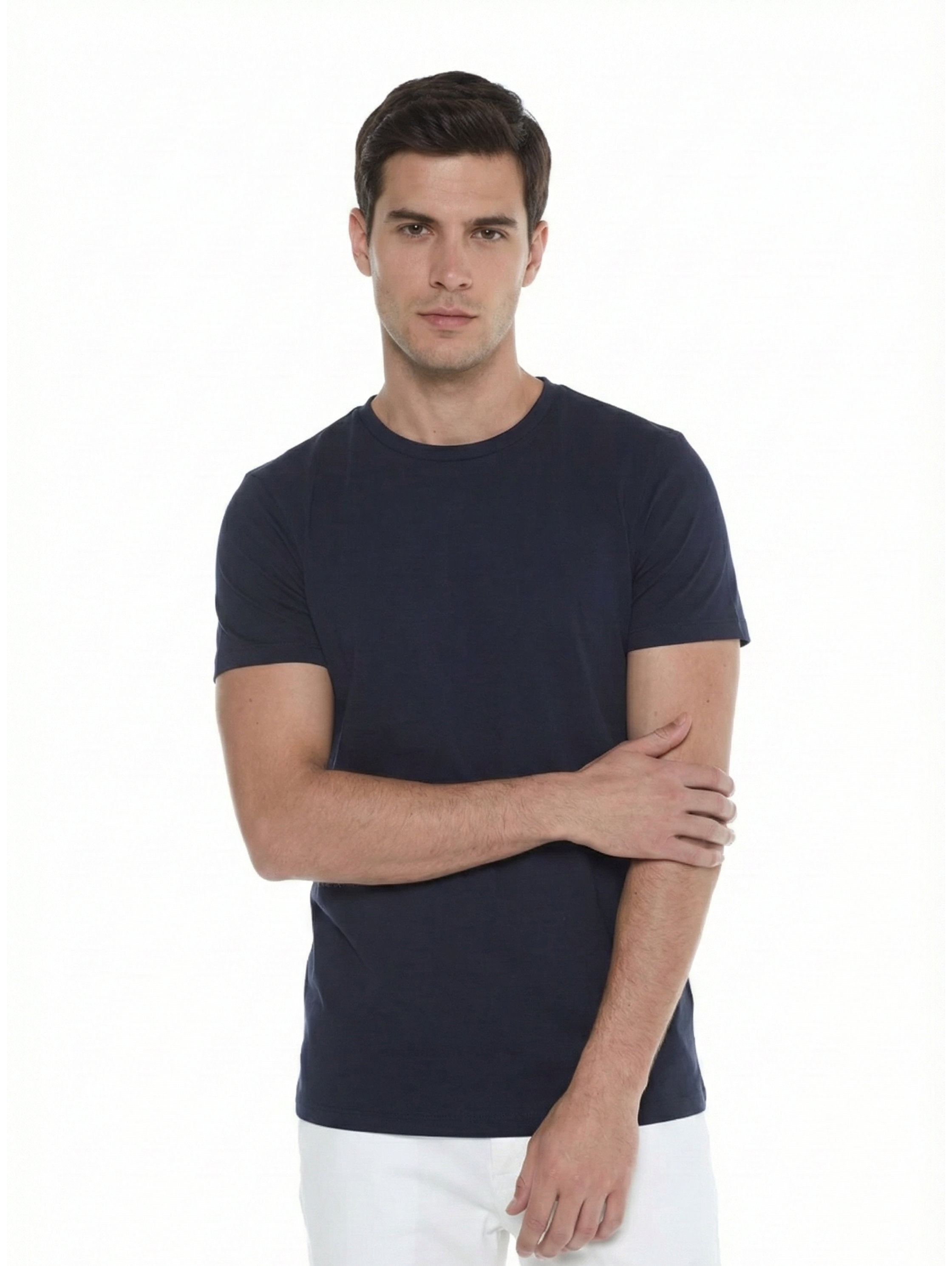 Navy Jack Dapper Shortsleeved Basic T-shirt With Round Neck