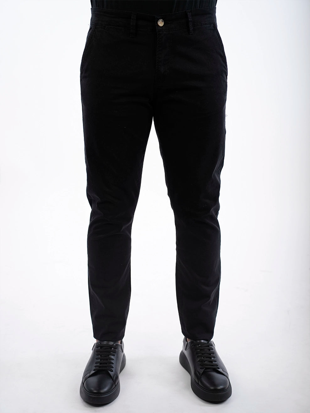 Black Sport Chic Chino Pants