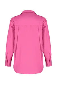 Trendyol Fushia Single Pocket Boyfriend Cotton Shirt