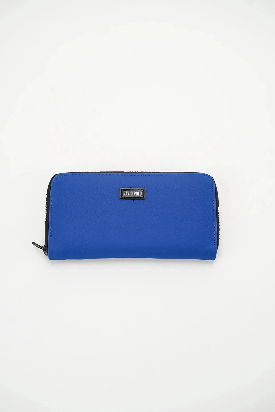 Blue long Wallet With Zipper To Close