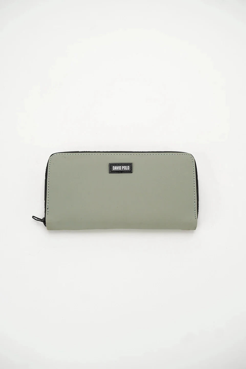 Green long Wallet With Zipper To Close