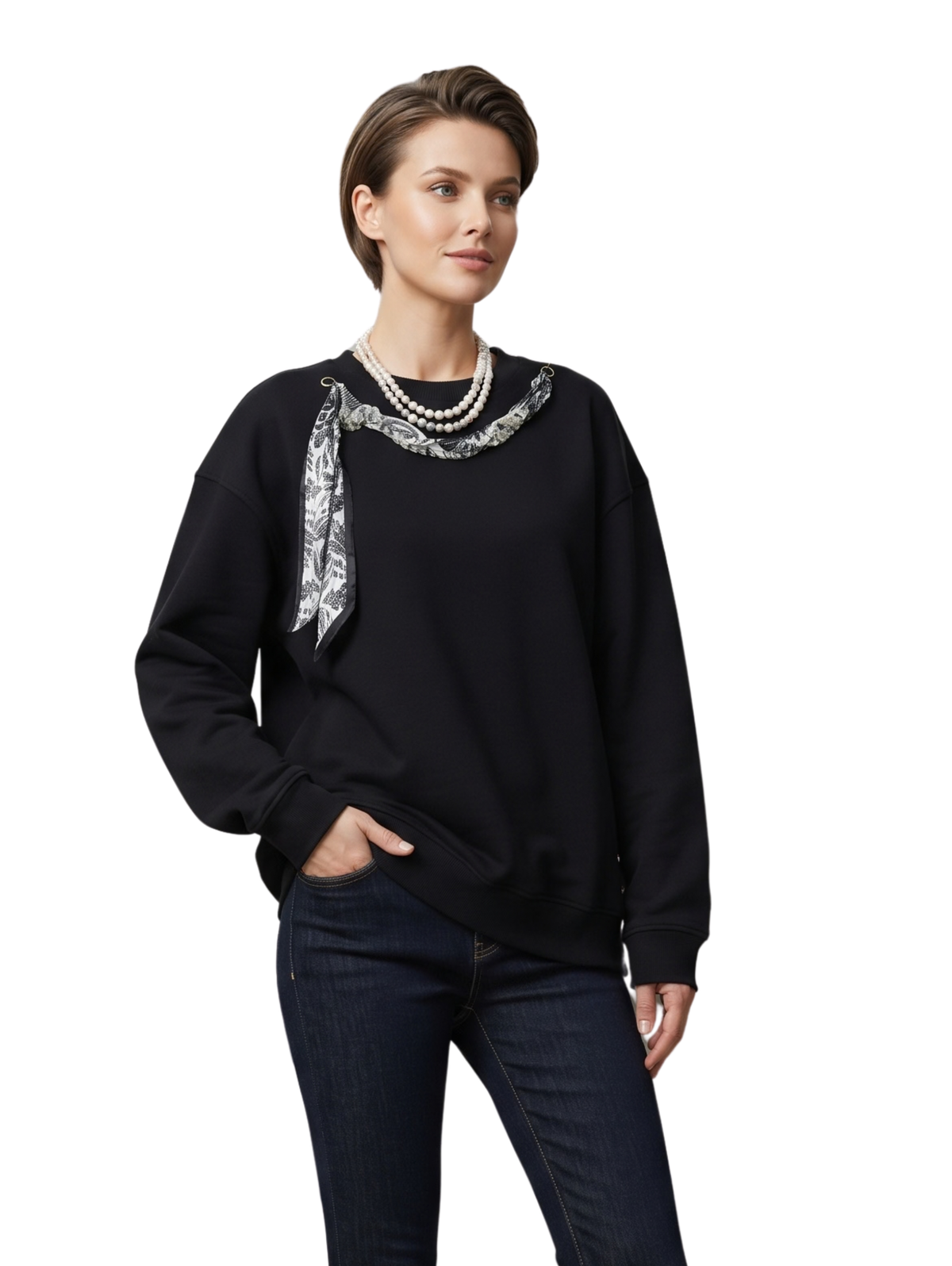 Black Crewneck Pullover