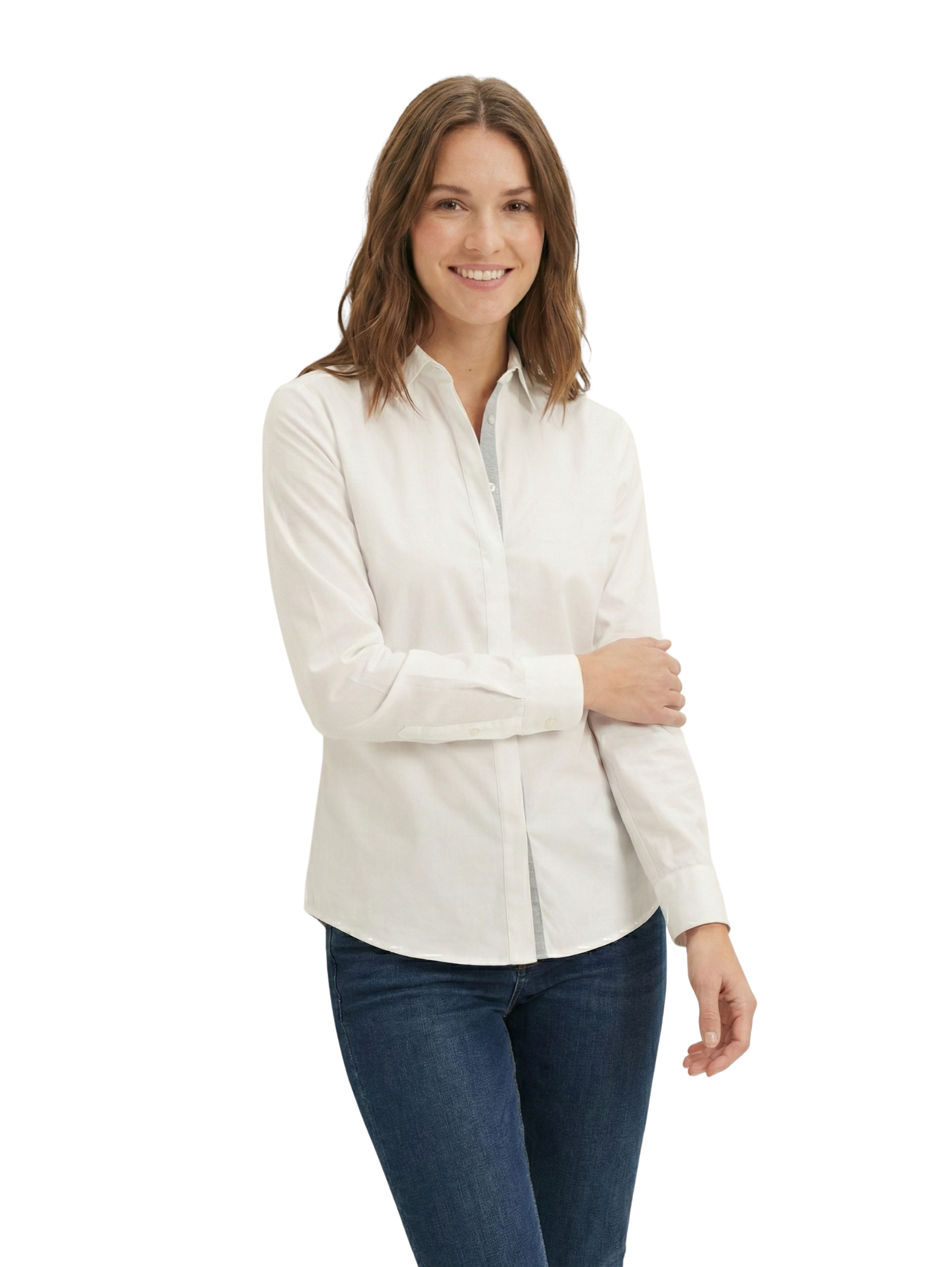 White Button up Shirt With a Classic Design