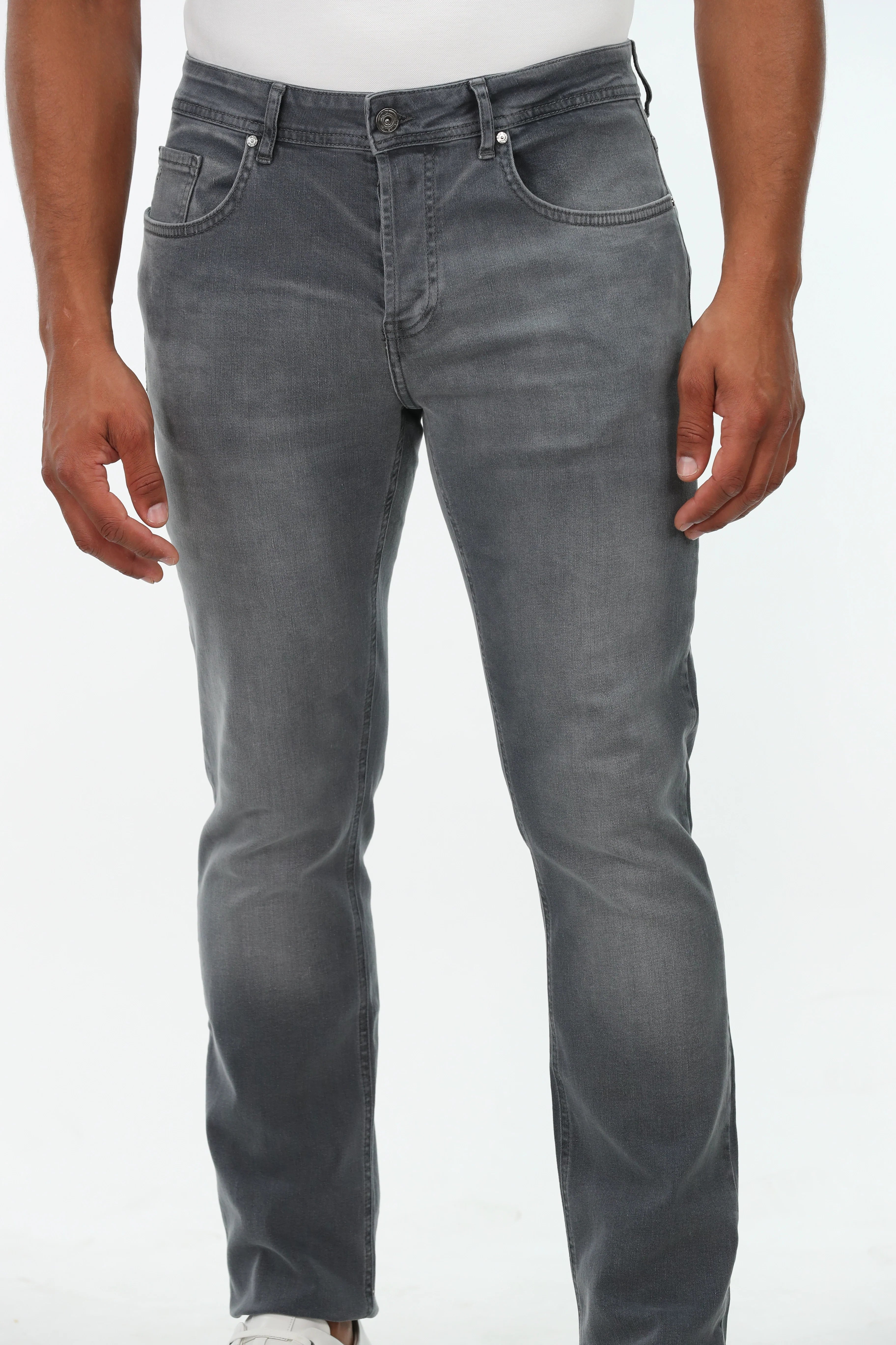 Slim Straight Light Grey Jeans