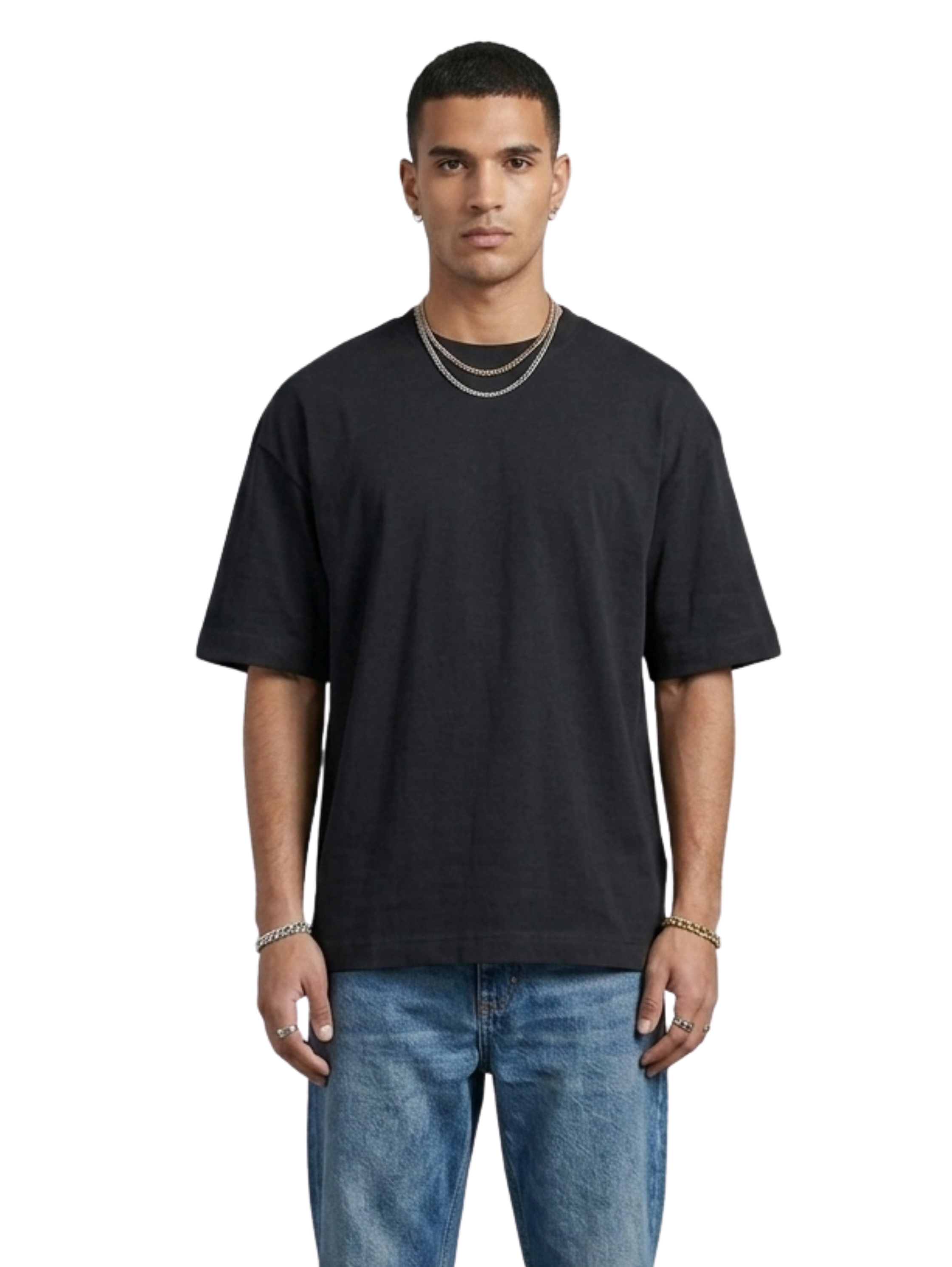 Oversized Black T-Shirt With Back Design