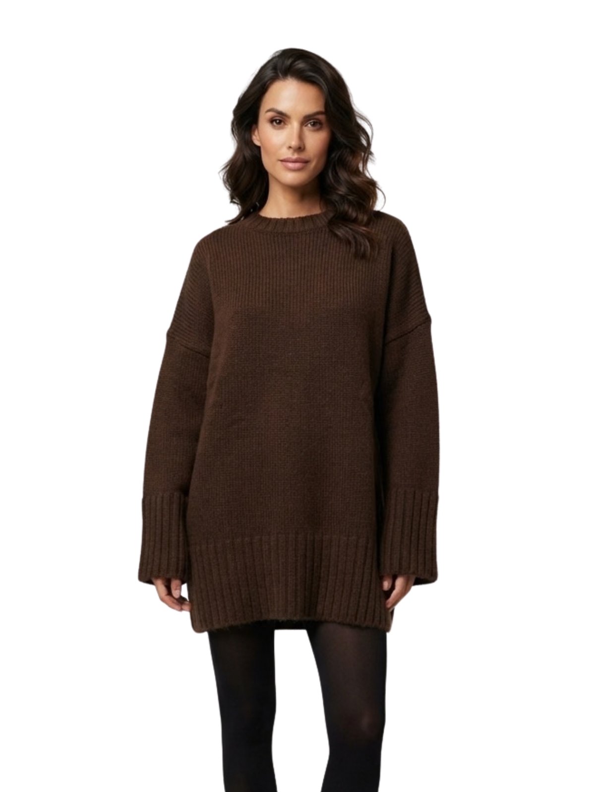 Brown Oversized Pullover