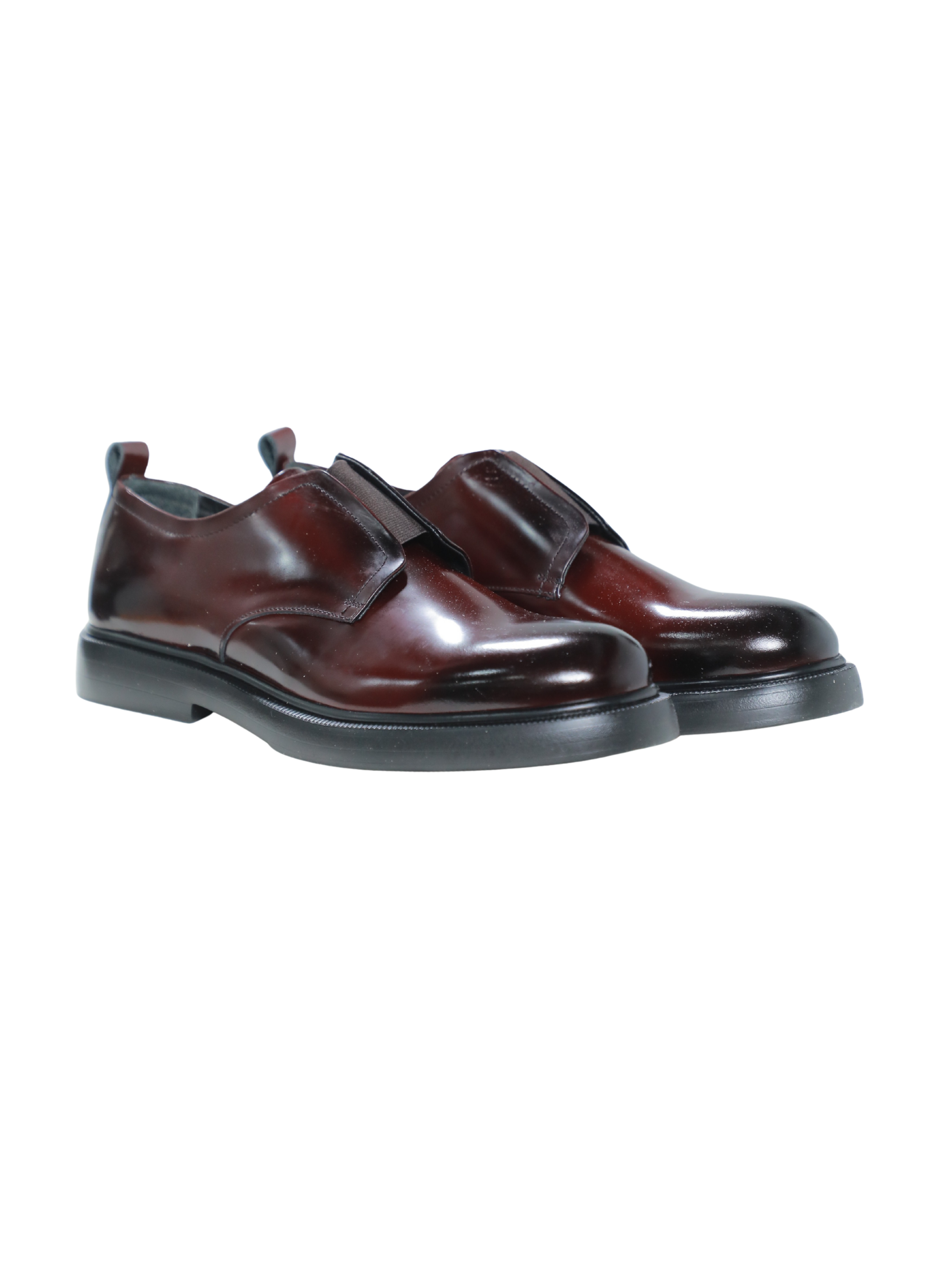 Bordo Derby Shoes With Double Monk Strap
