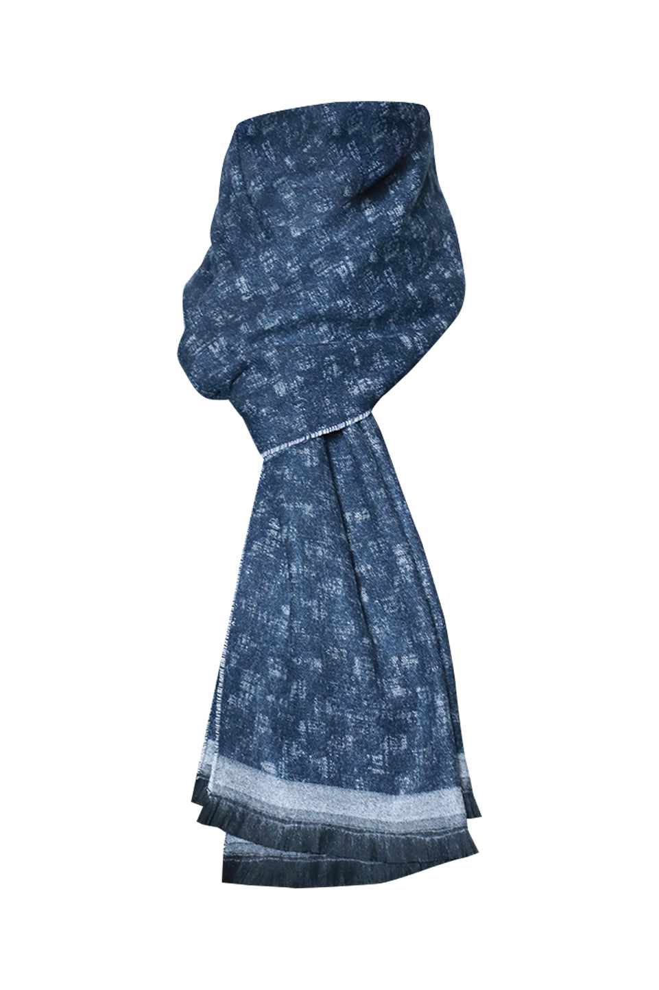 Navy Plaid Soft Scarf