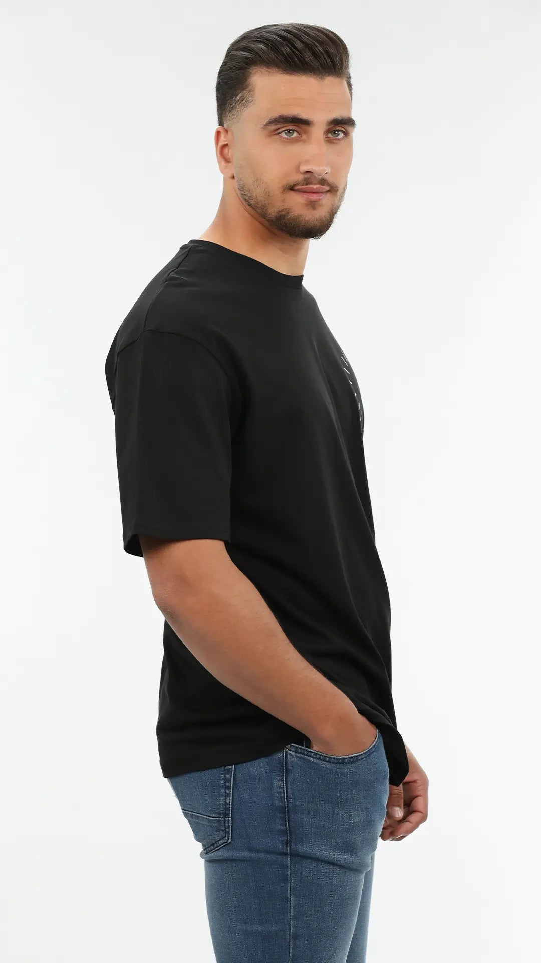 Oversized Black T-shirt With Design