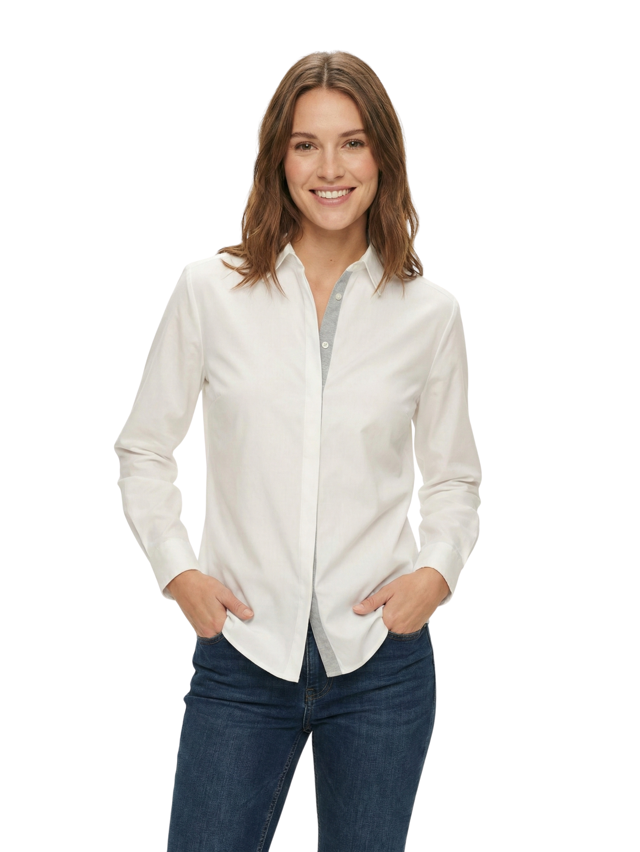 White Button up Shirt With a Classic Design