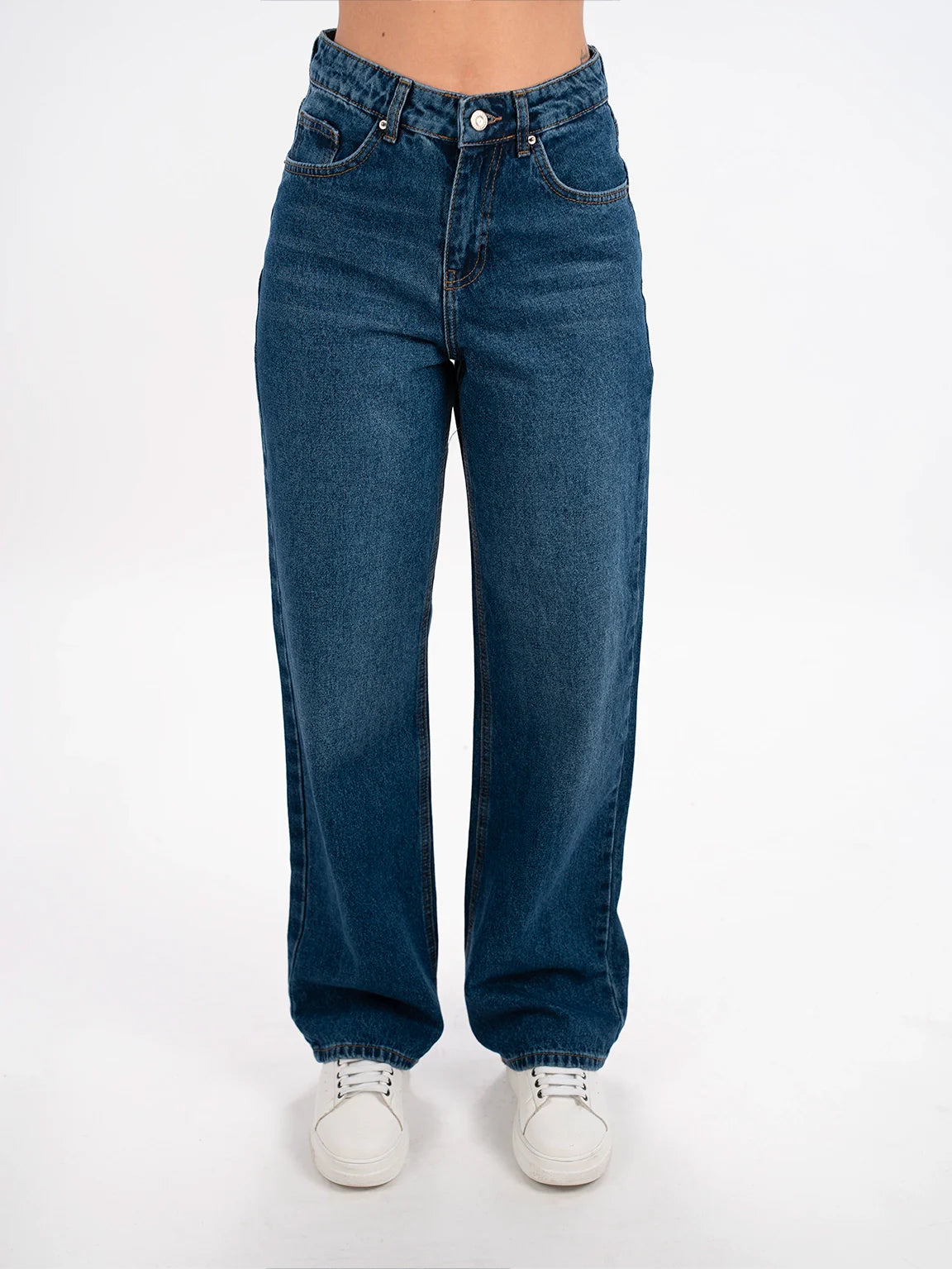 Blue Wide Leg Jeans