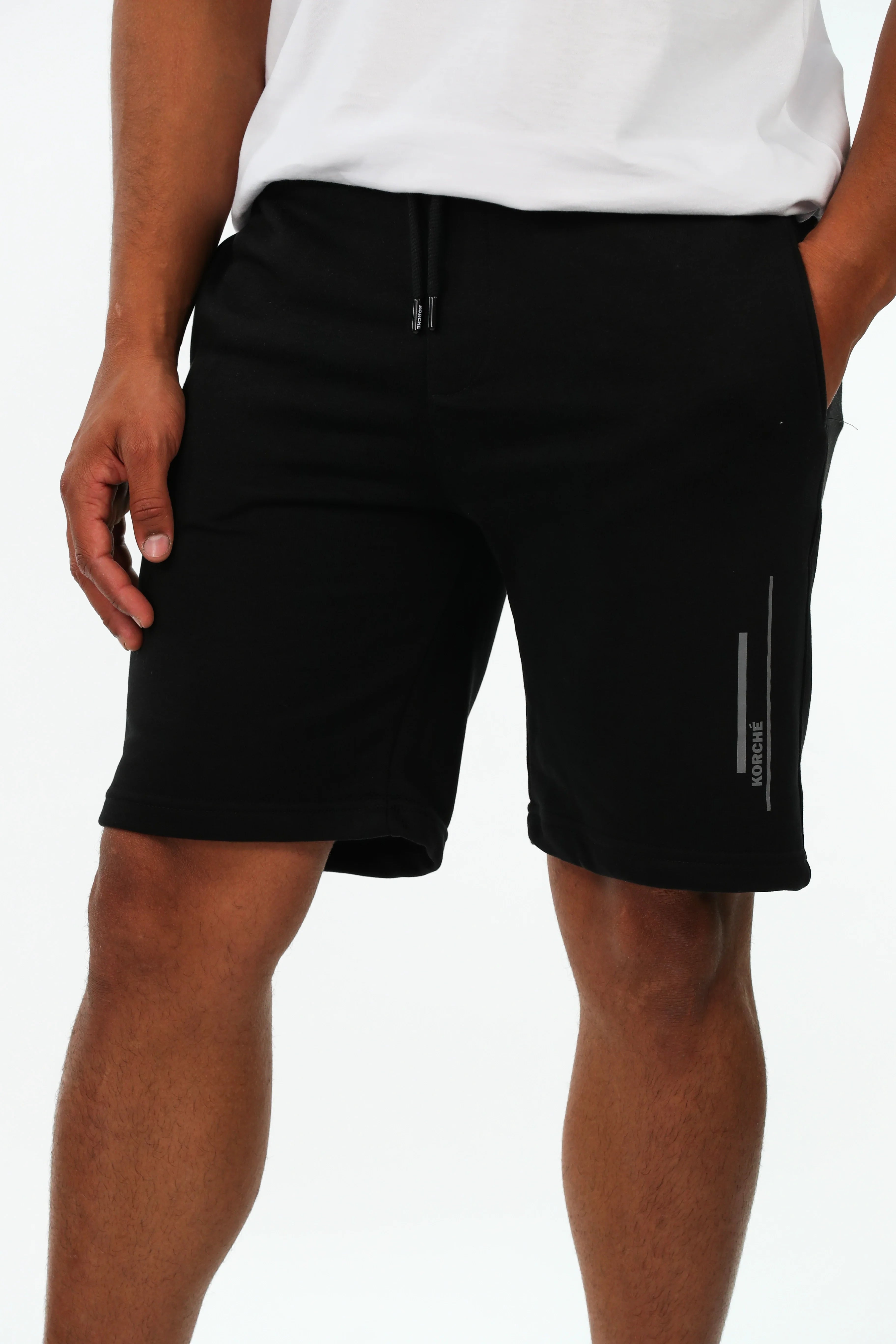 Black Short Cotton With Side Pockets