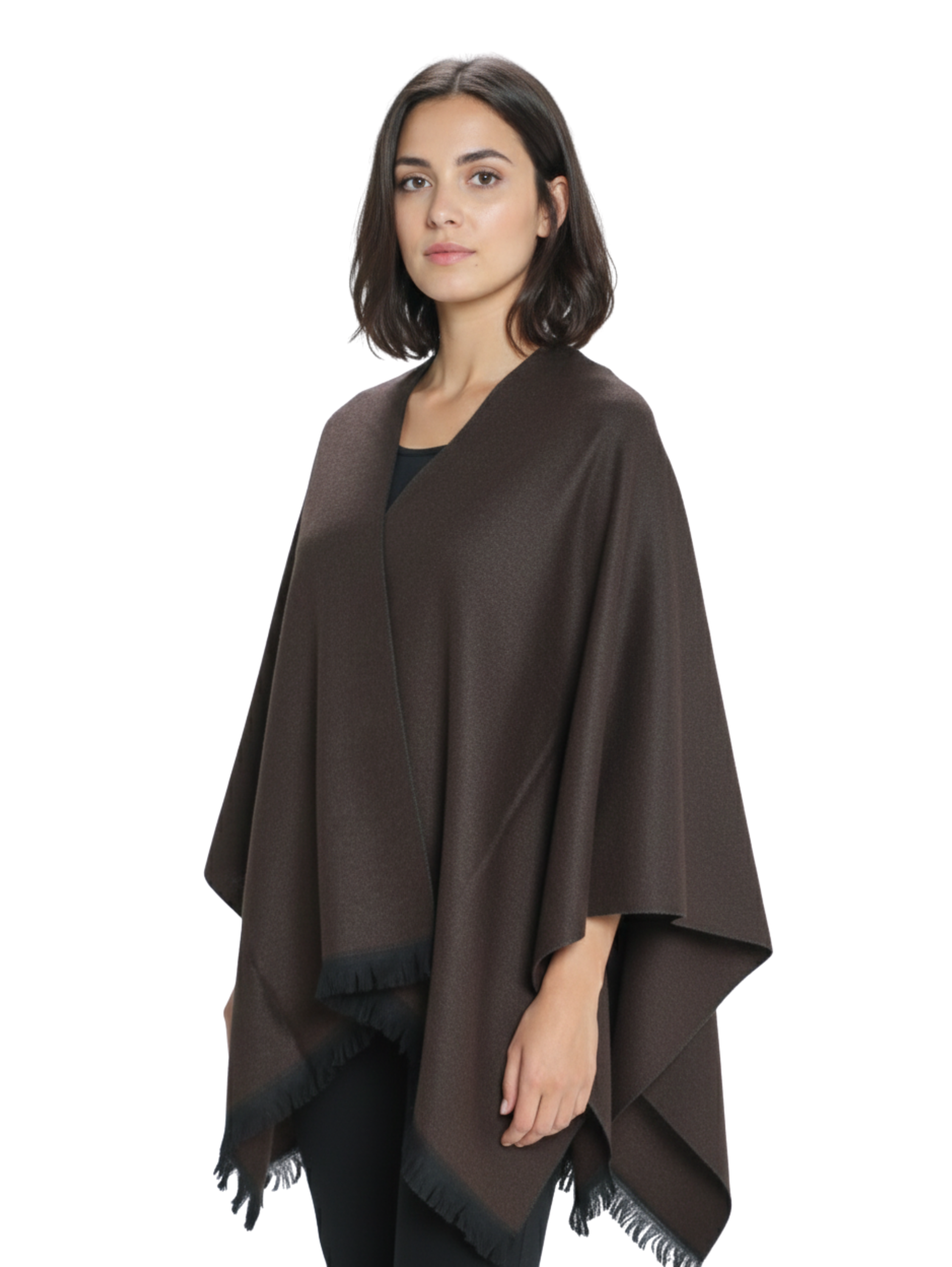 Warm Stylish Designed Knitwear Pancho
