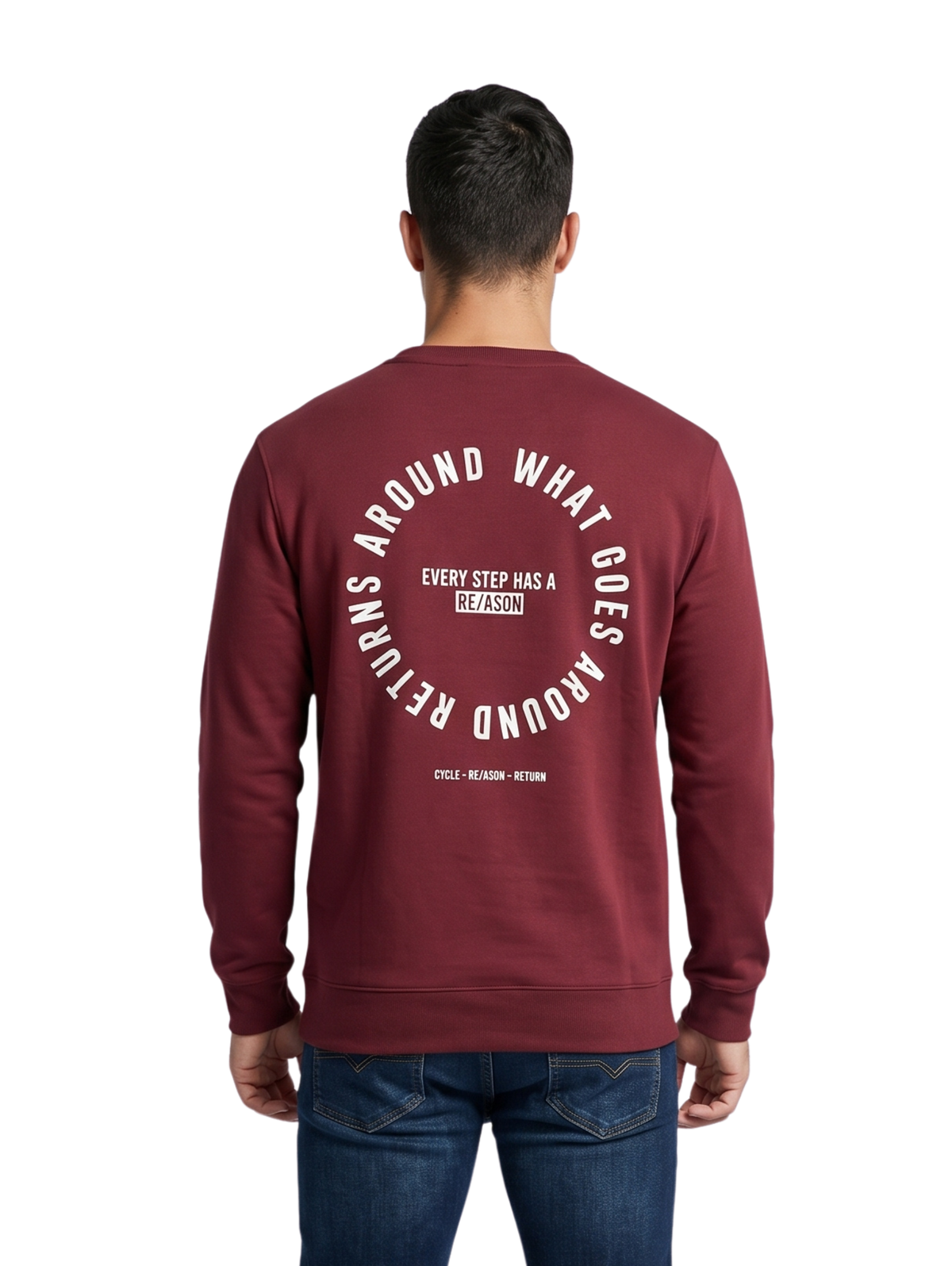 Grape Sweater With Front Graphic Design