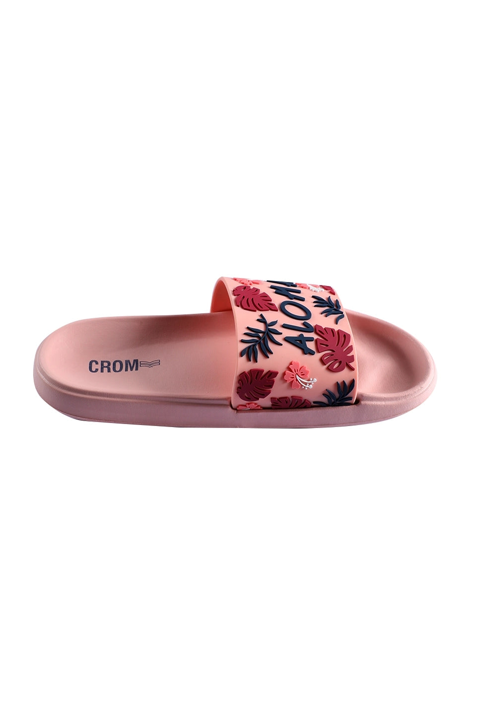 Pink Slip On Flip Flop With Floral Design