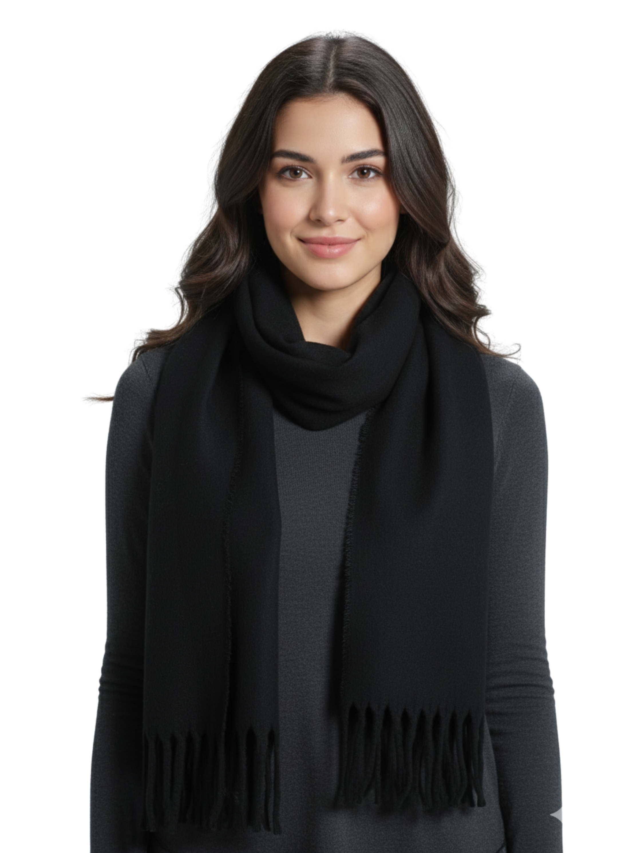 Warm Black Basic Scarf