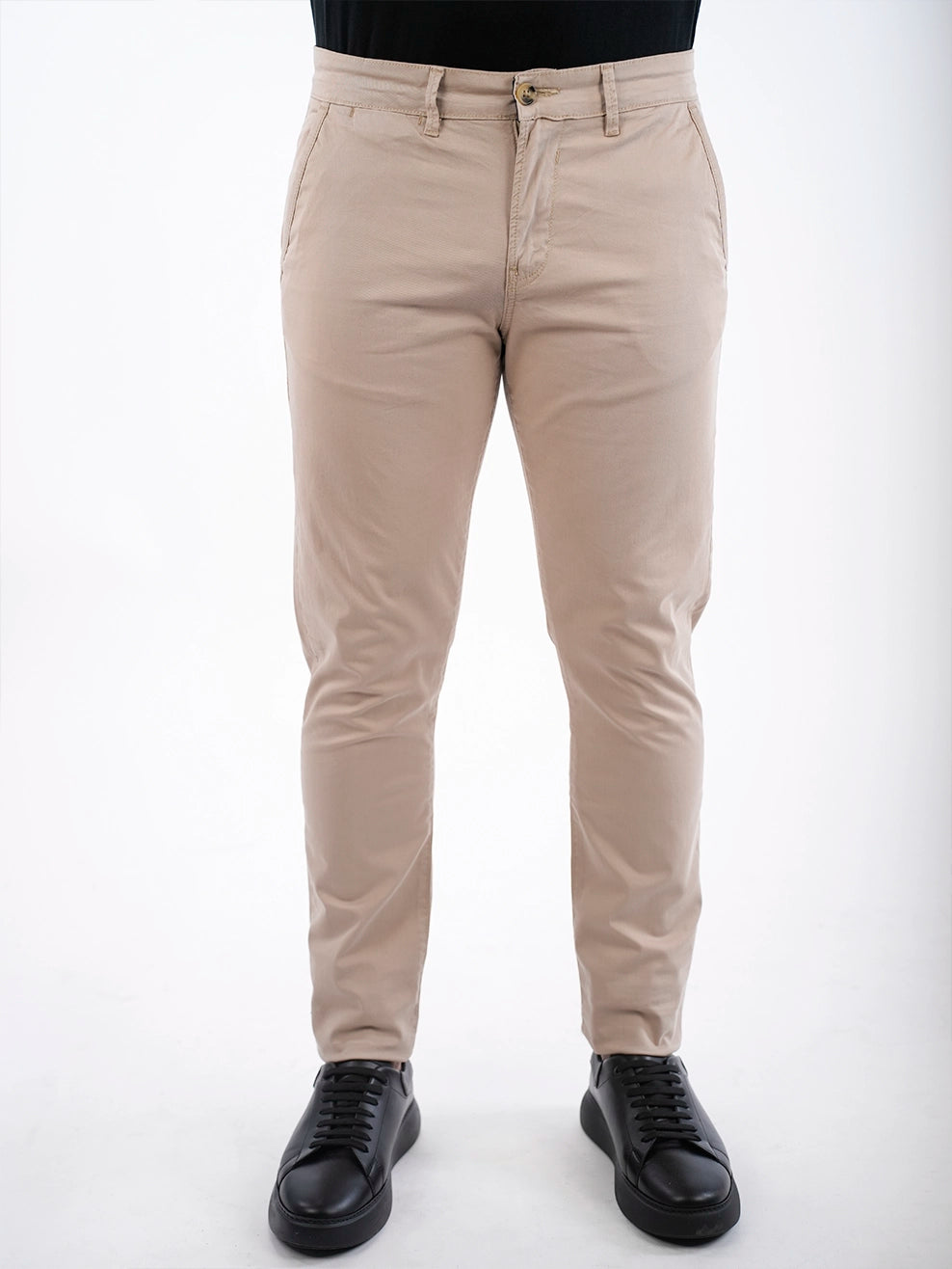 Beige Sport Chic Chino Pants