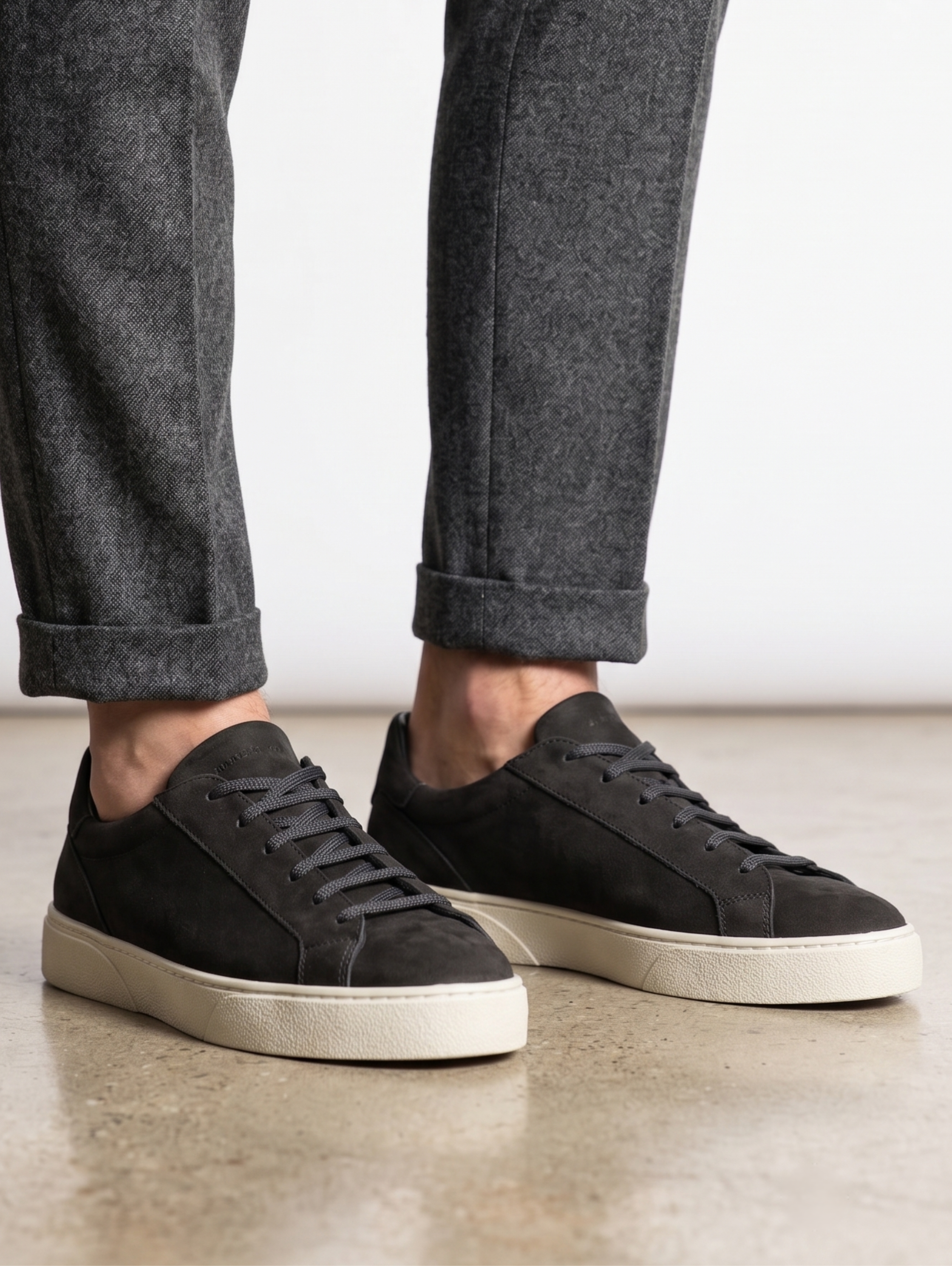 Chamois Sleek Cupsole Black Casual Shoes