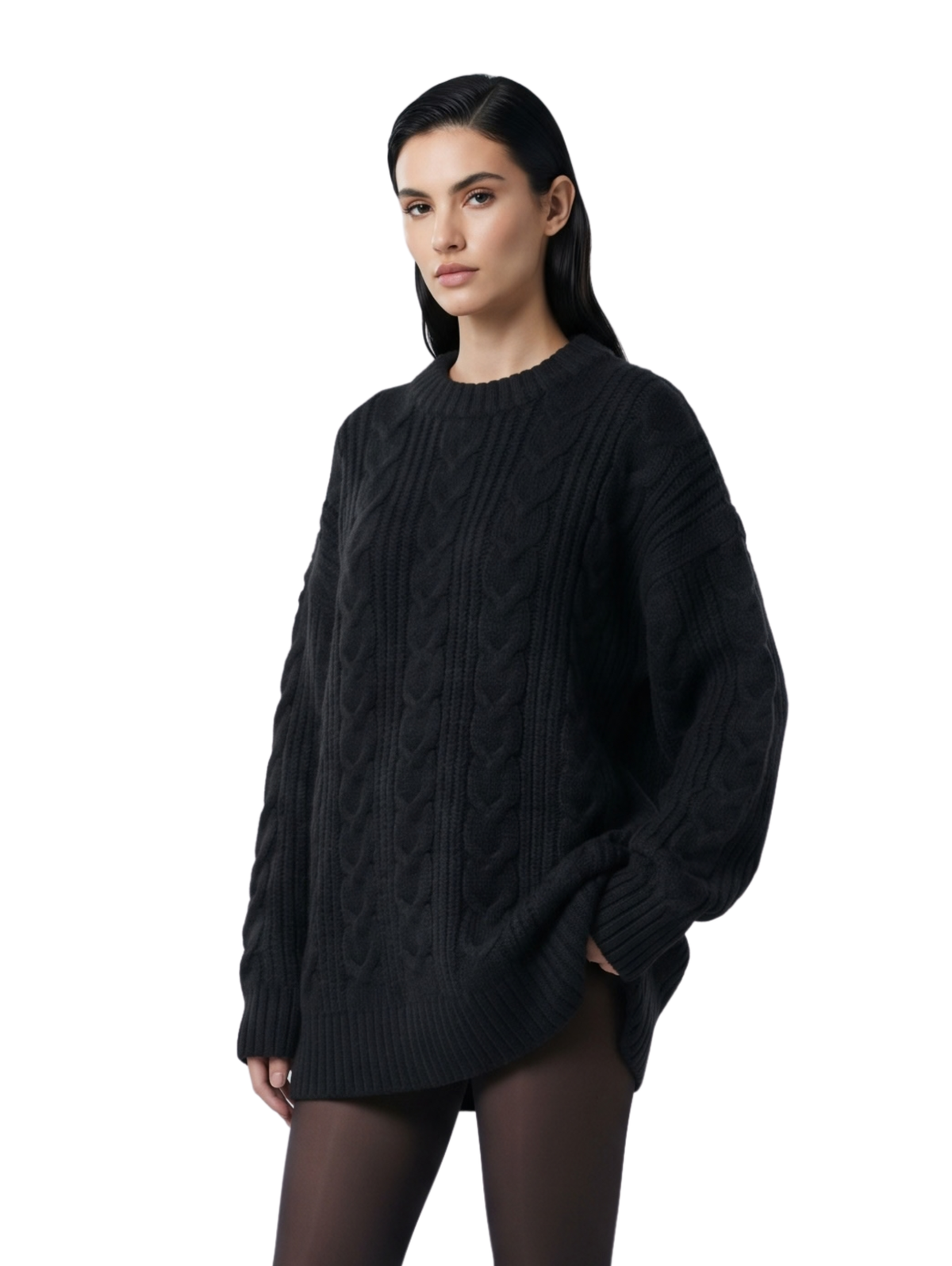 Black Oversized Pullover