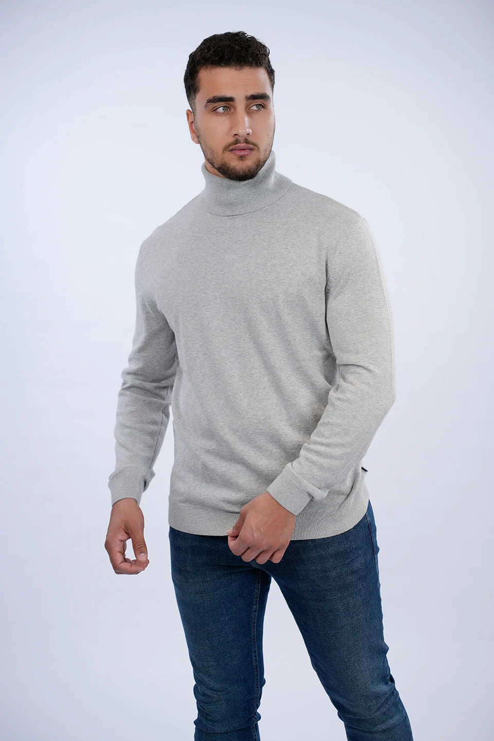 Tom Tailor Grey Turtle Neck Basic Sweater