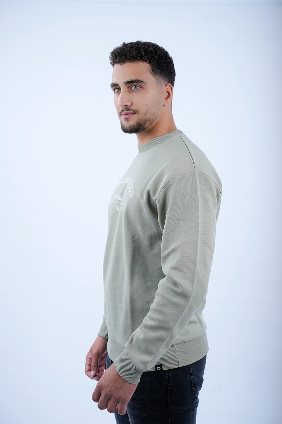 Tom Tailor Light Khaki Sweater With Front Logo Design