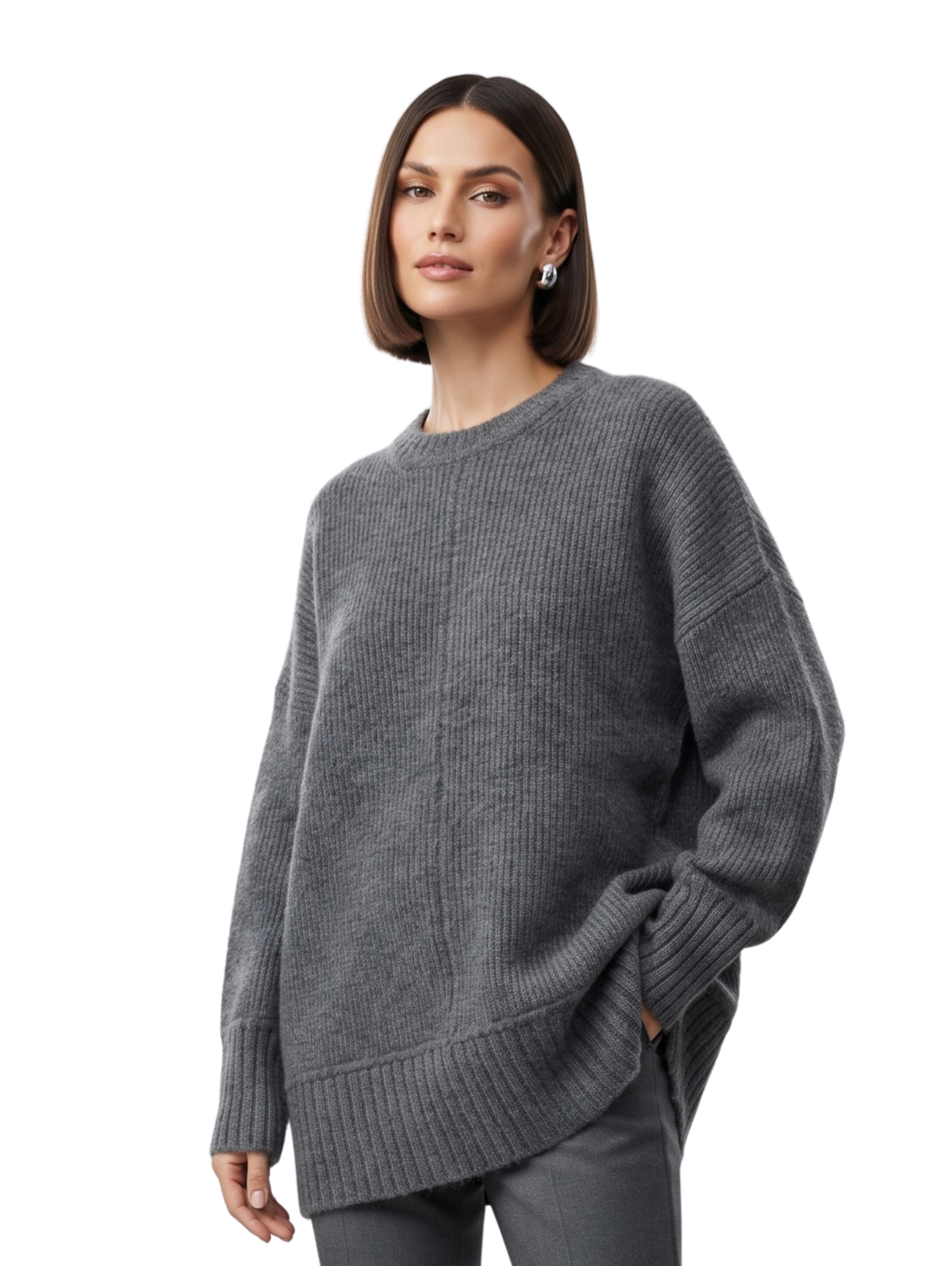 Grey Oversized Pullover