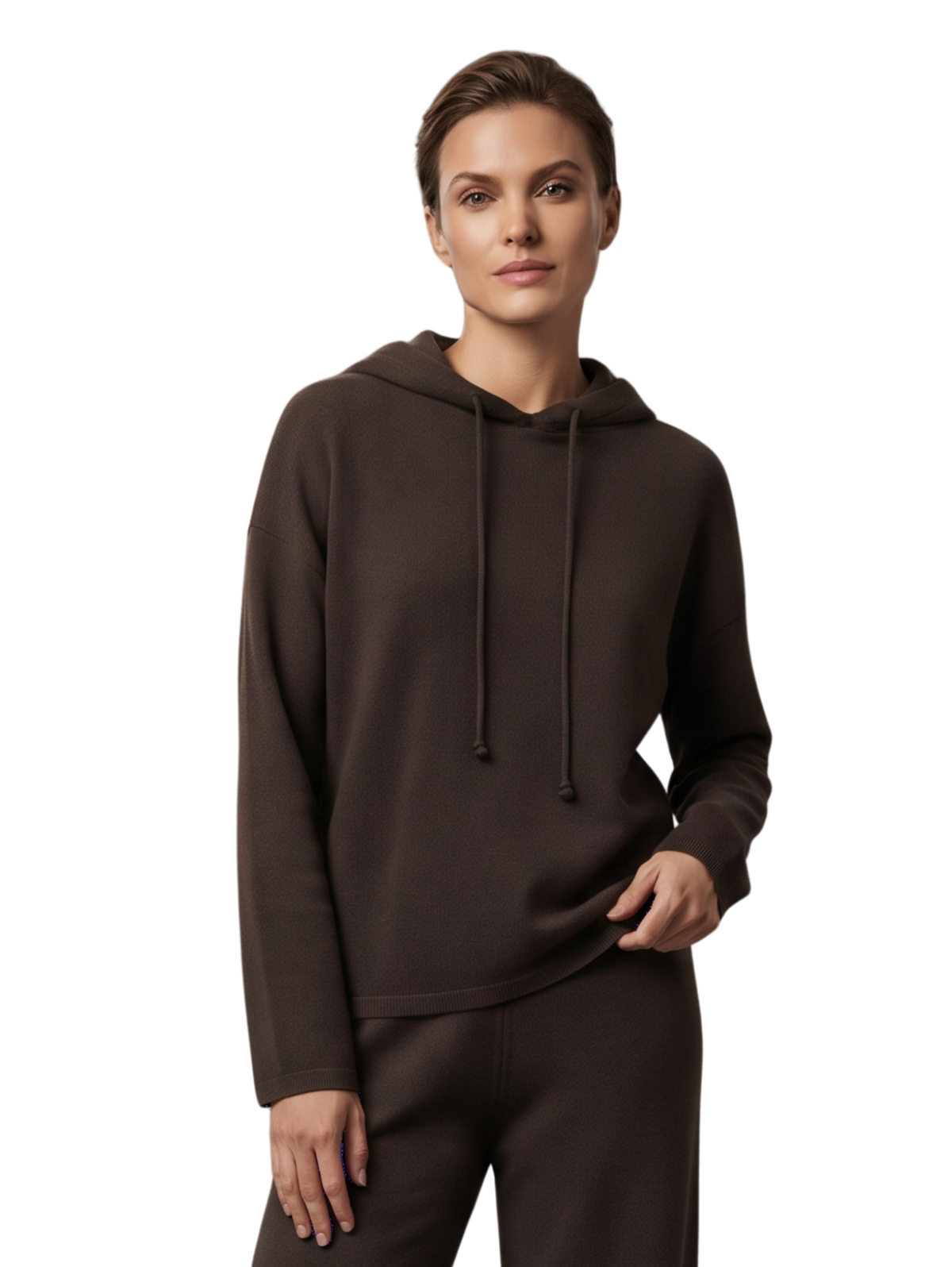 Brown Relaxed-Fit Hoodie & Jogger Set