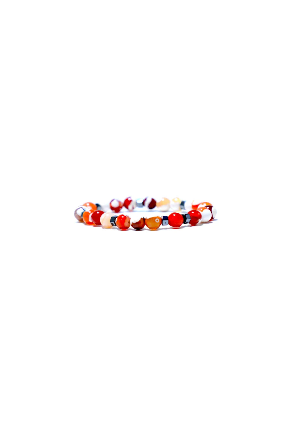 One Layer Beaded Orange Bracelet