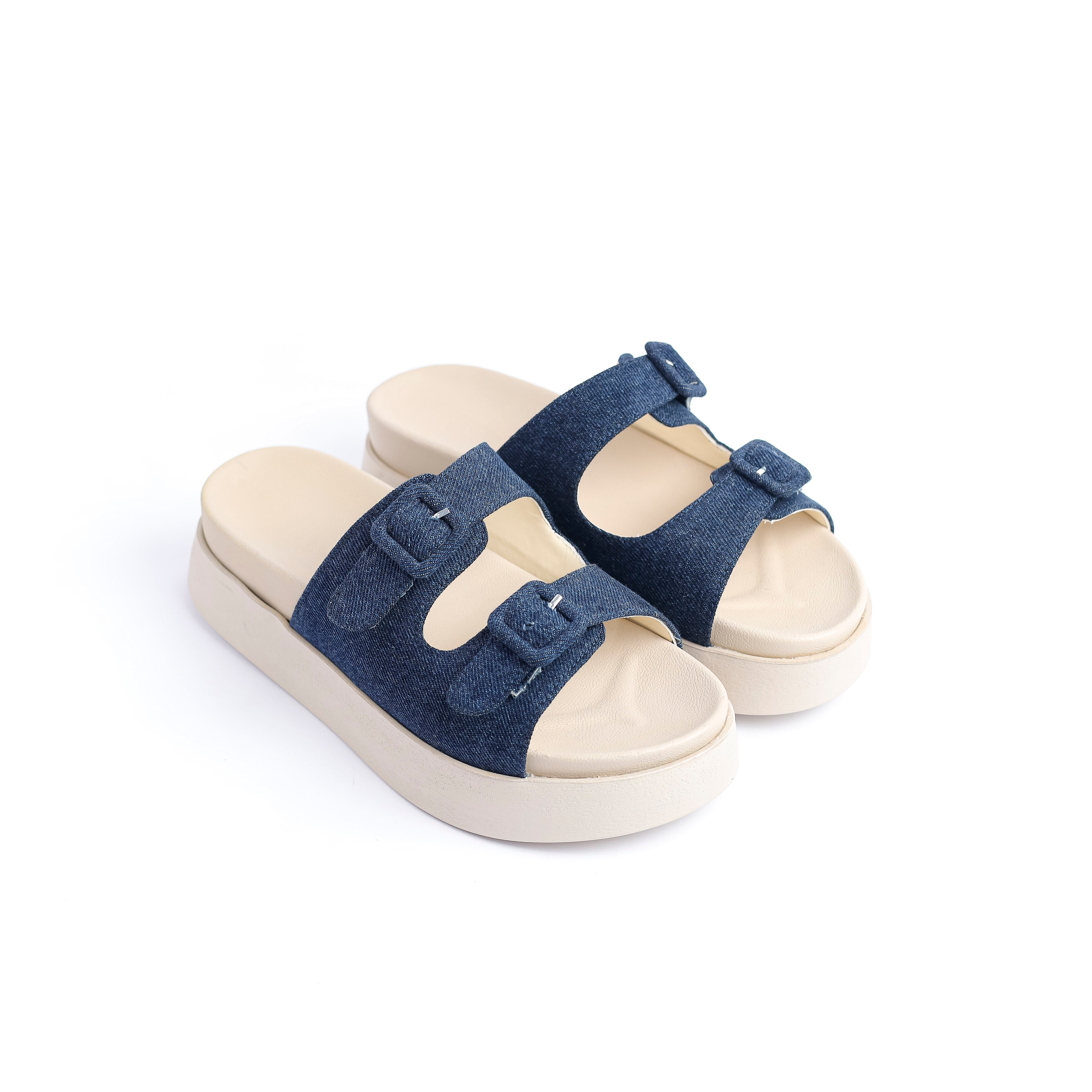 Jeans Slipper With Two Straps