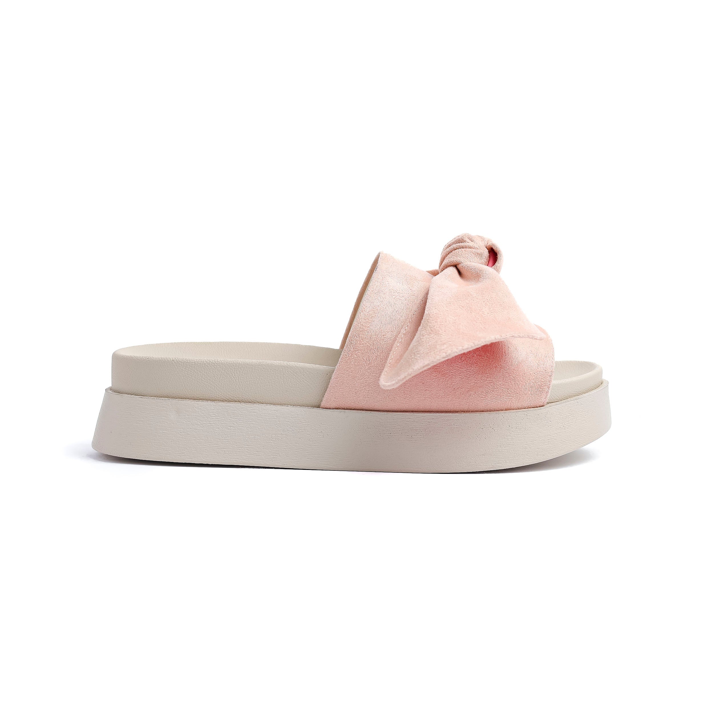 Casual Slipper With A Pink Ribbon Design