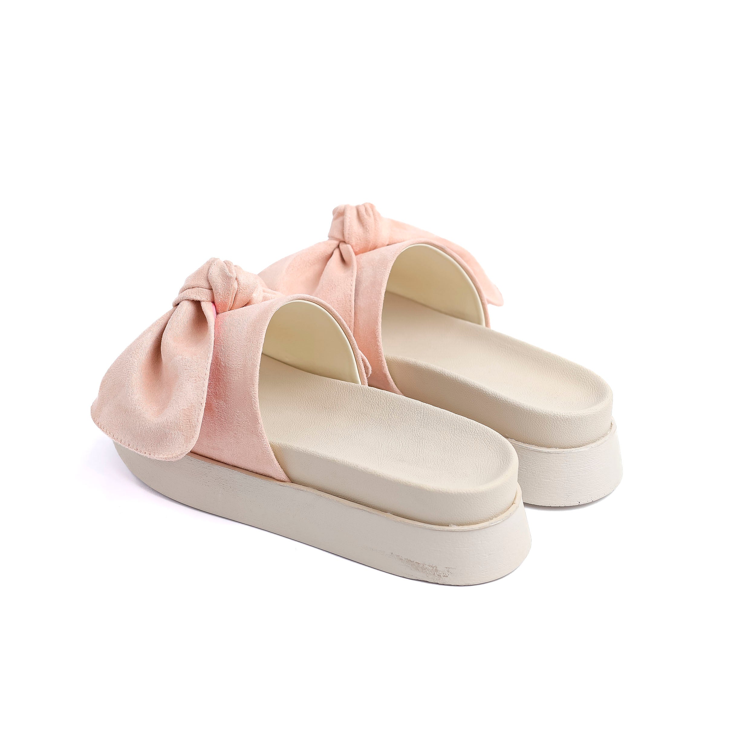 Casual Slipper With A Pink Ribbon Design