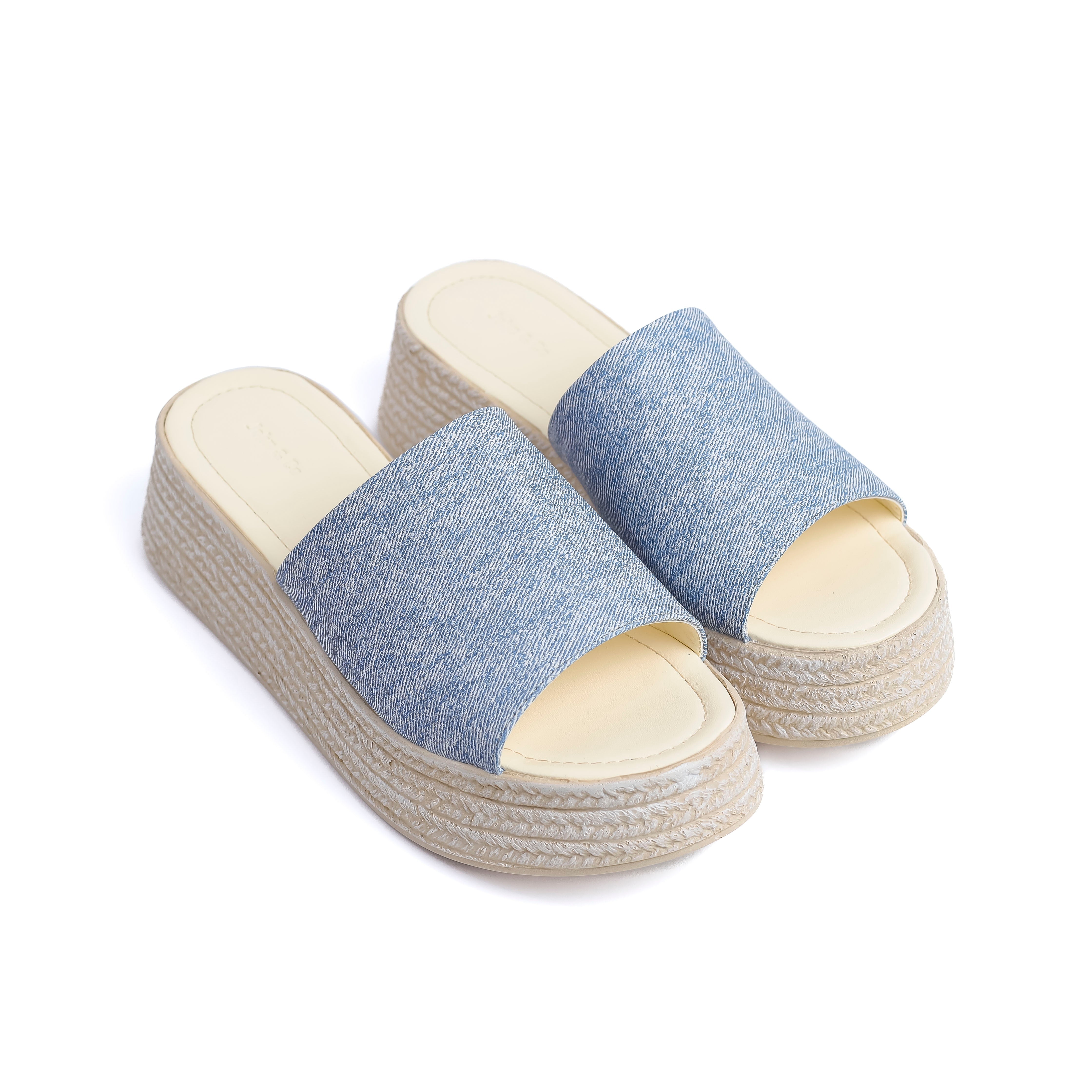 Thick Sole One Strap Slip Jeans Sandal