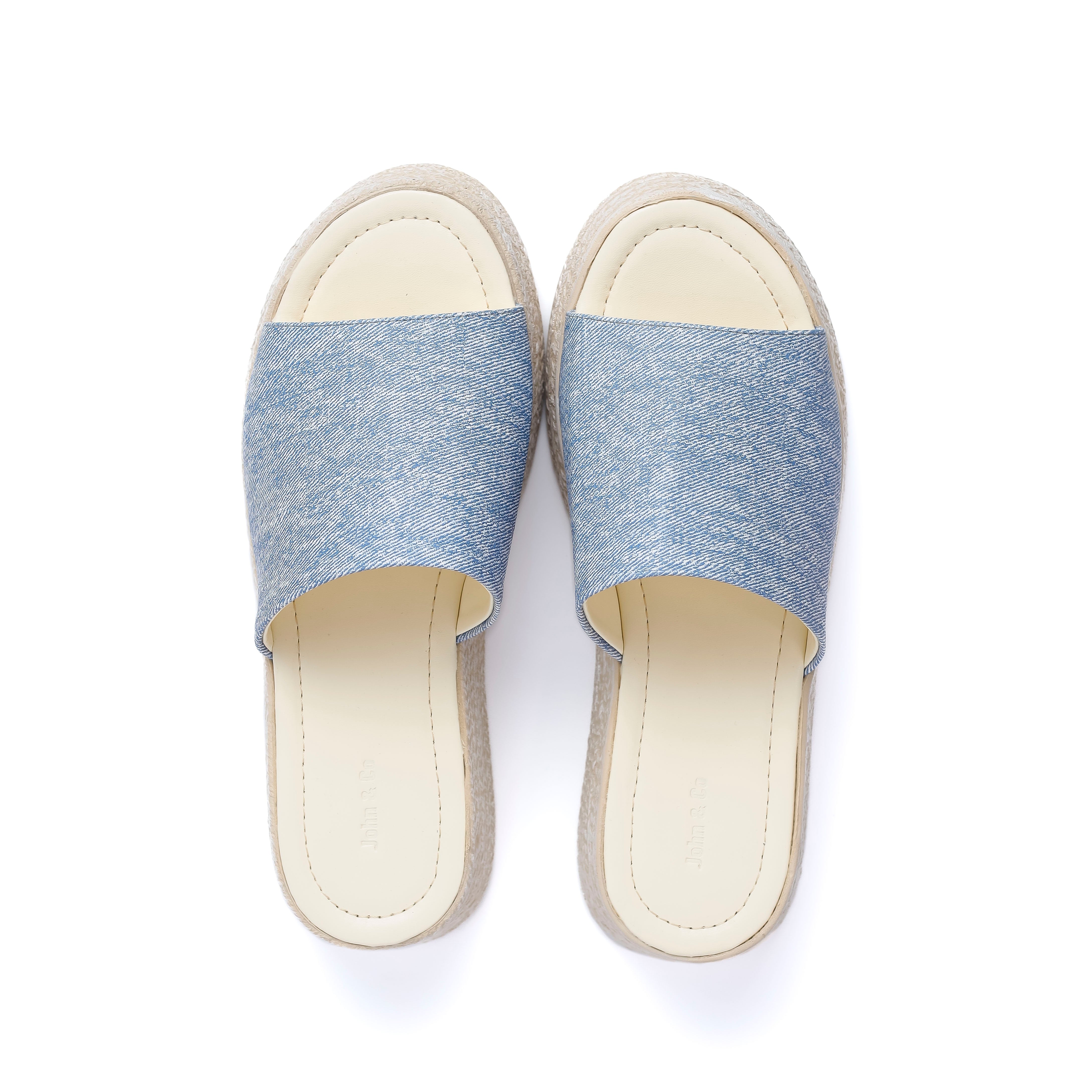 Thick Sole One Strap Slip Jeans Sandal