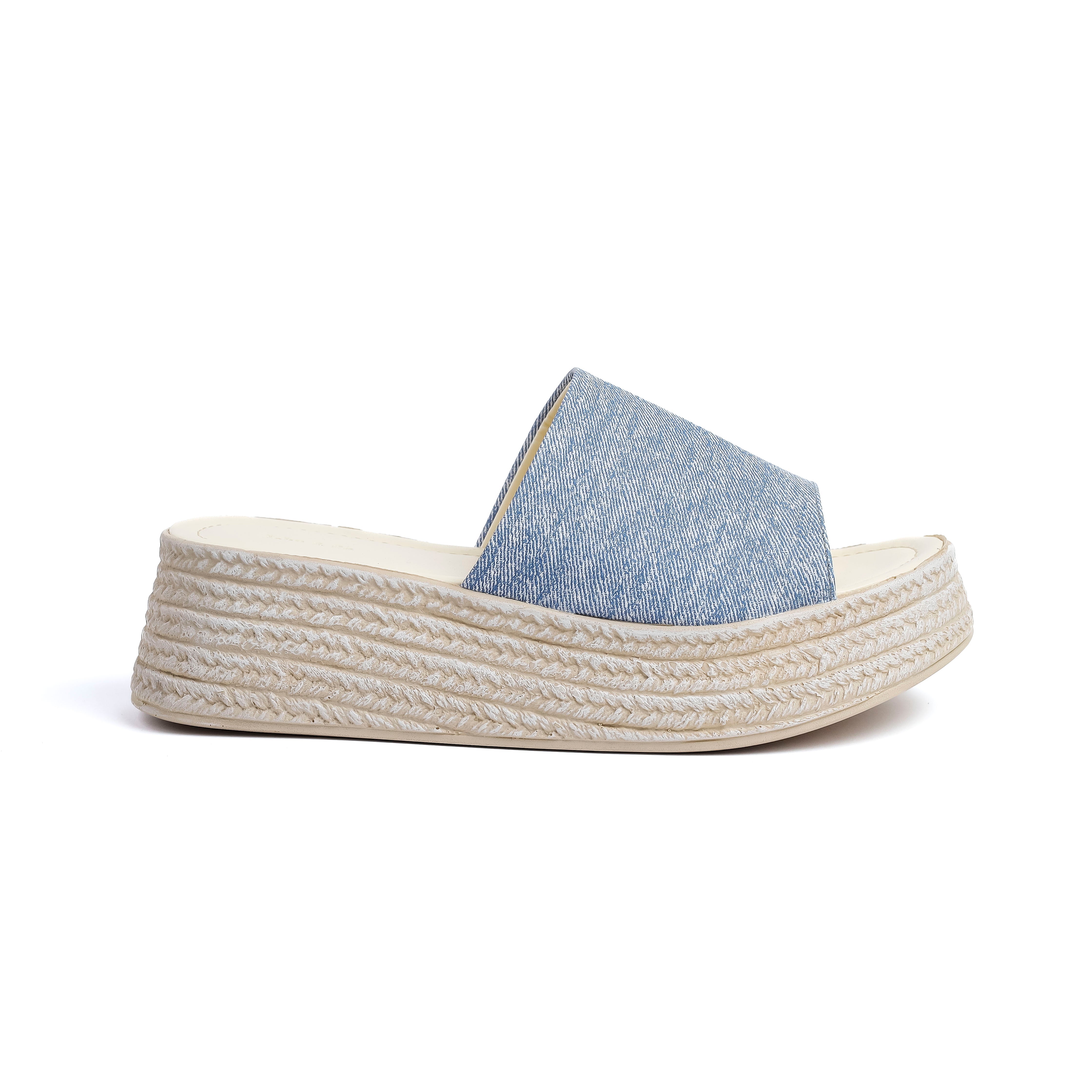 Thick Sole One Strap Slip Jeans Sandal