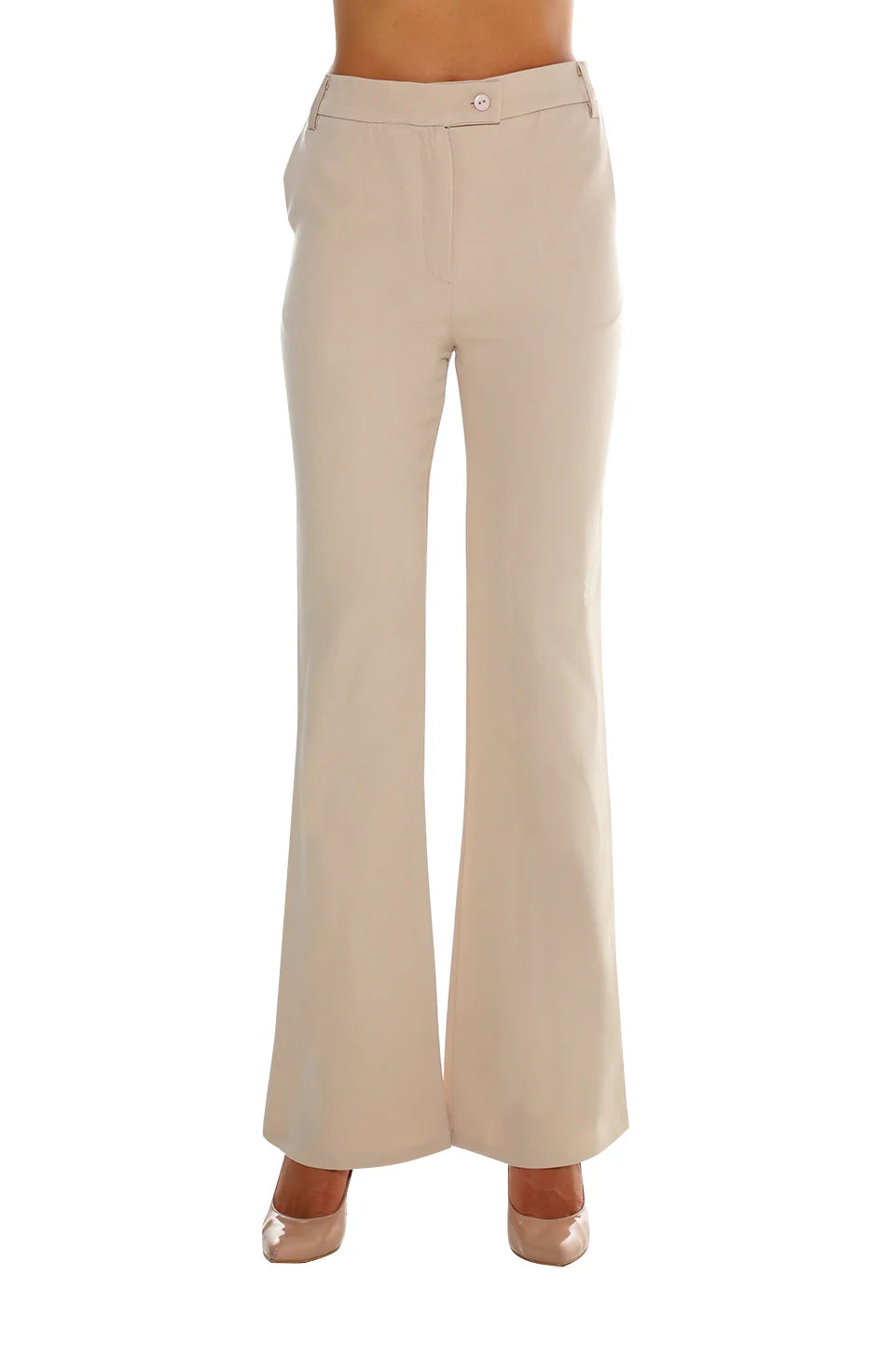 Classic Beige Flare Pants