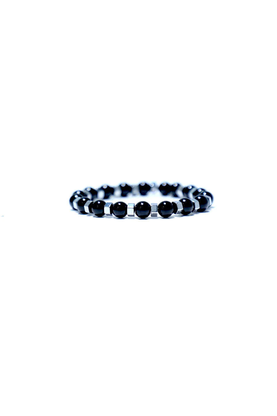 One Layer Beaded Black Bracelet
