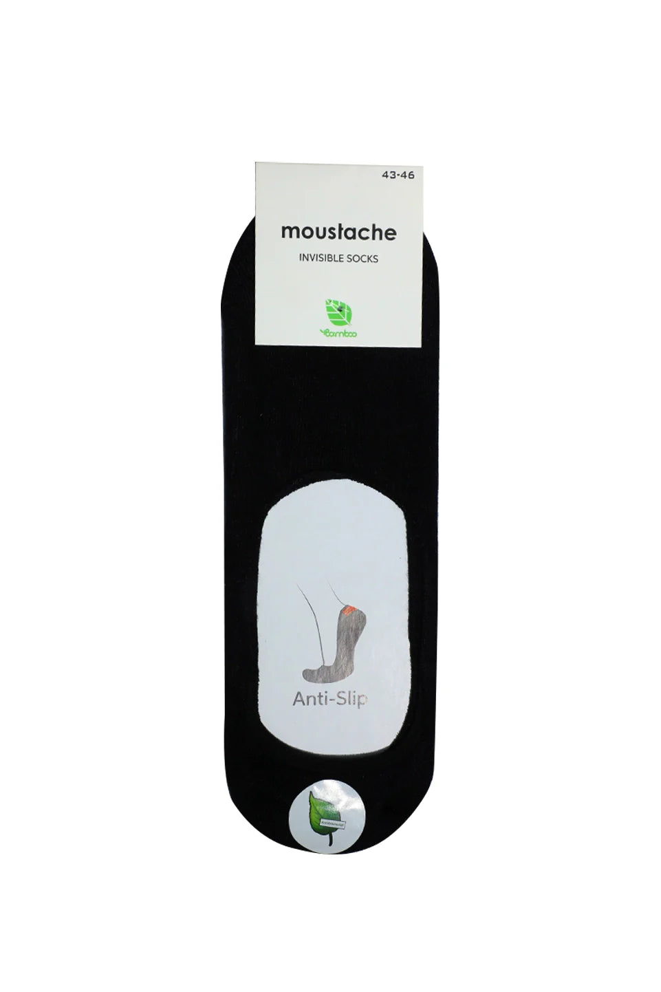 Black No Show Socks With Anti Slip Inside