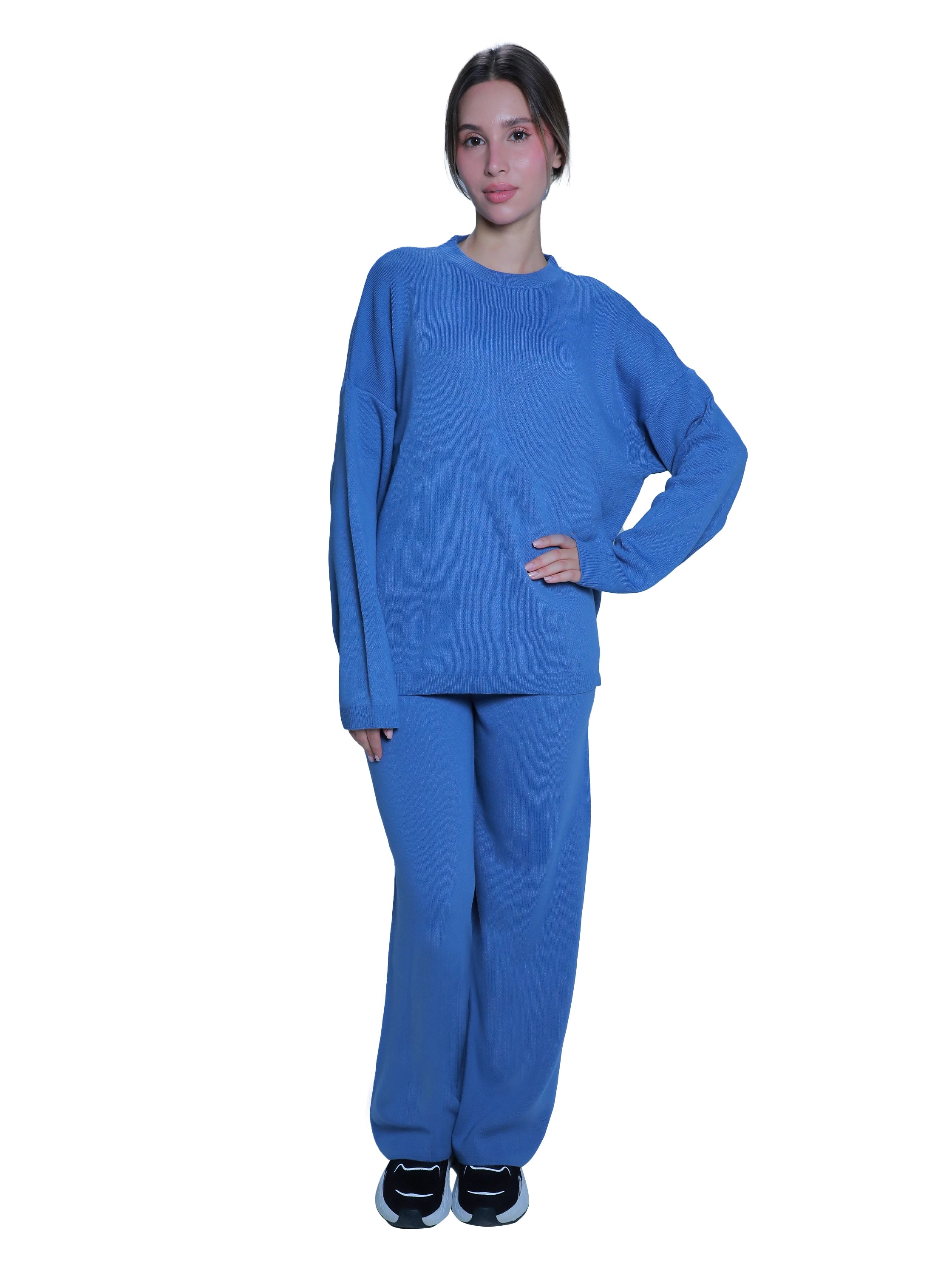 Blue pant With Sweater Warm Set