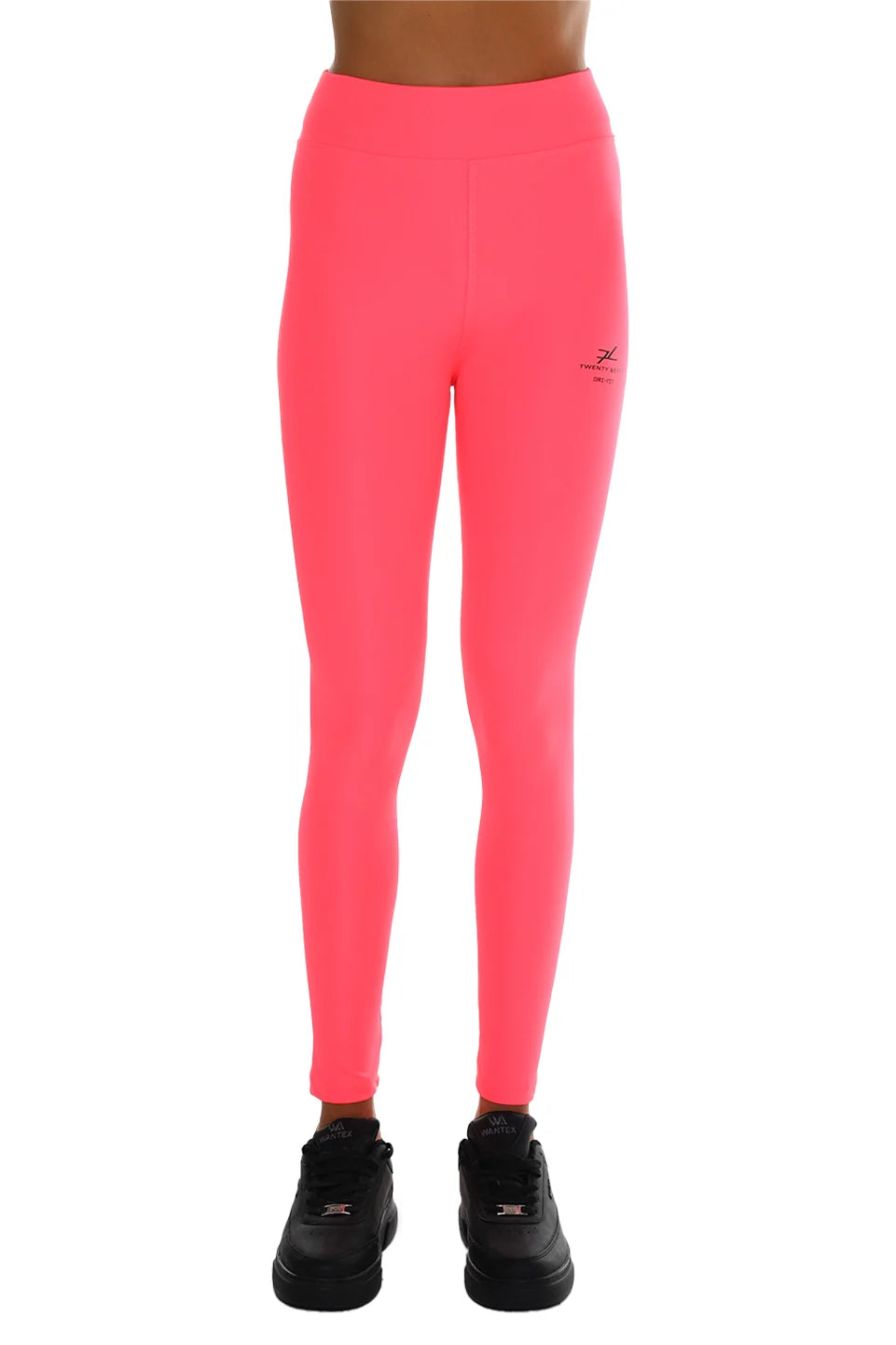 Pink High Waist Active Legging With Logo