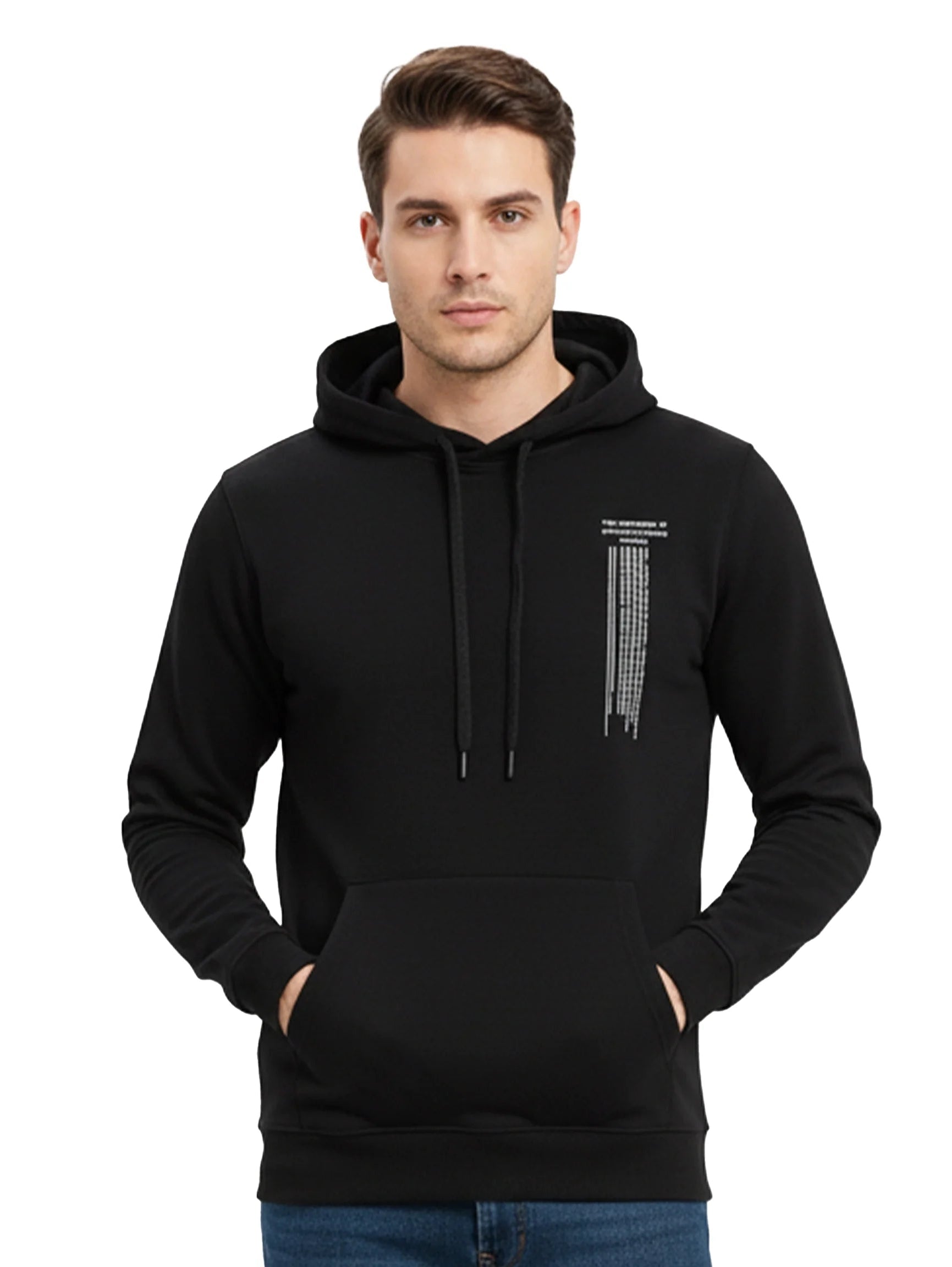 Black Hoodie With Side Pockets