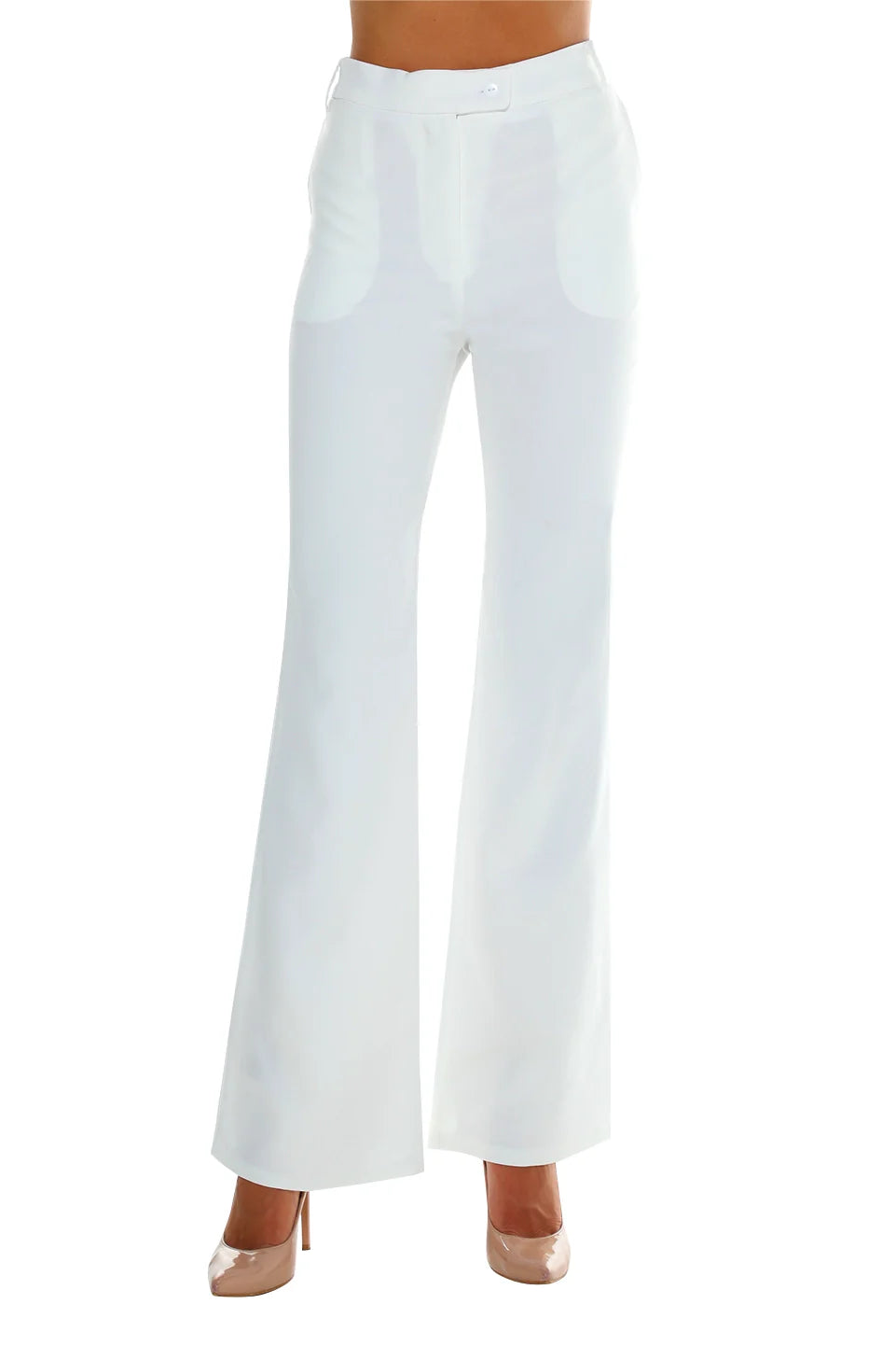 Classic White Flare Pants