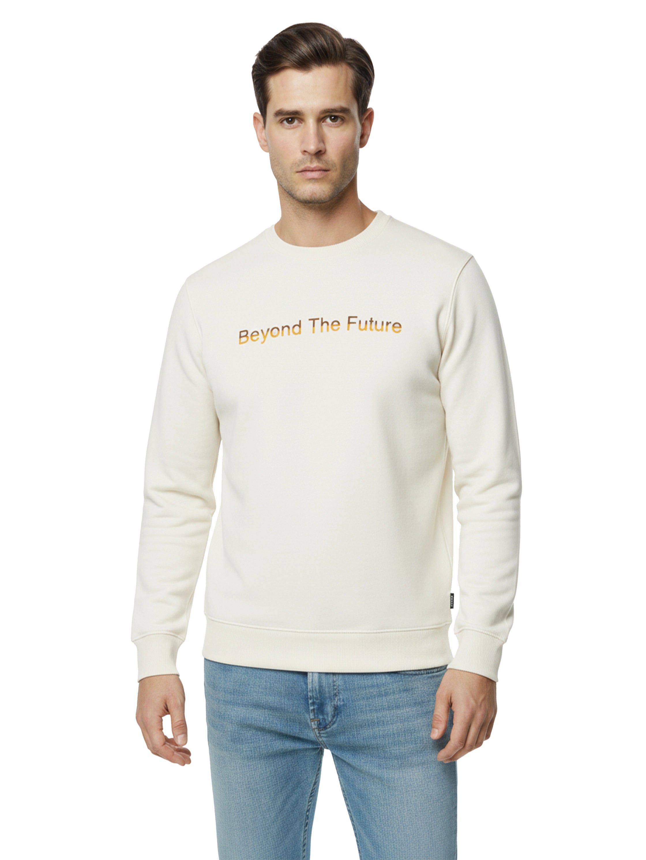 Long Sleeve Offwhite Sweater Roud Neck